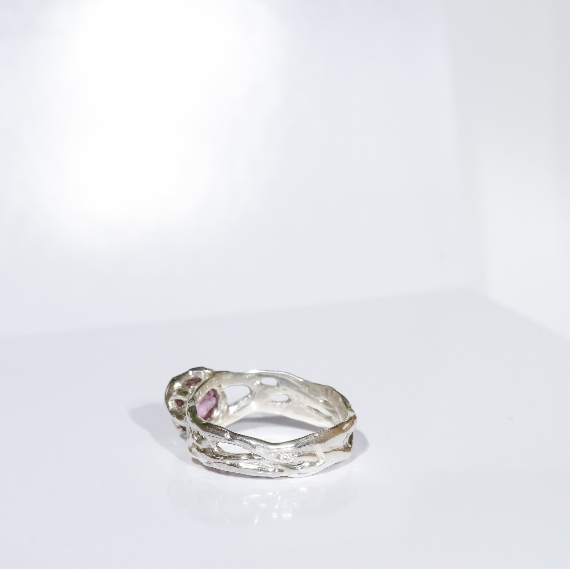 Каблучка з рожевим турмаліном - зображення 4