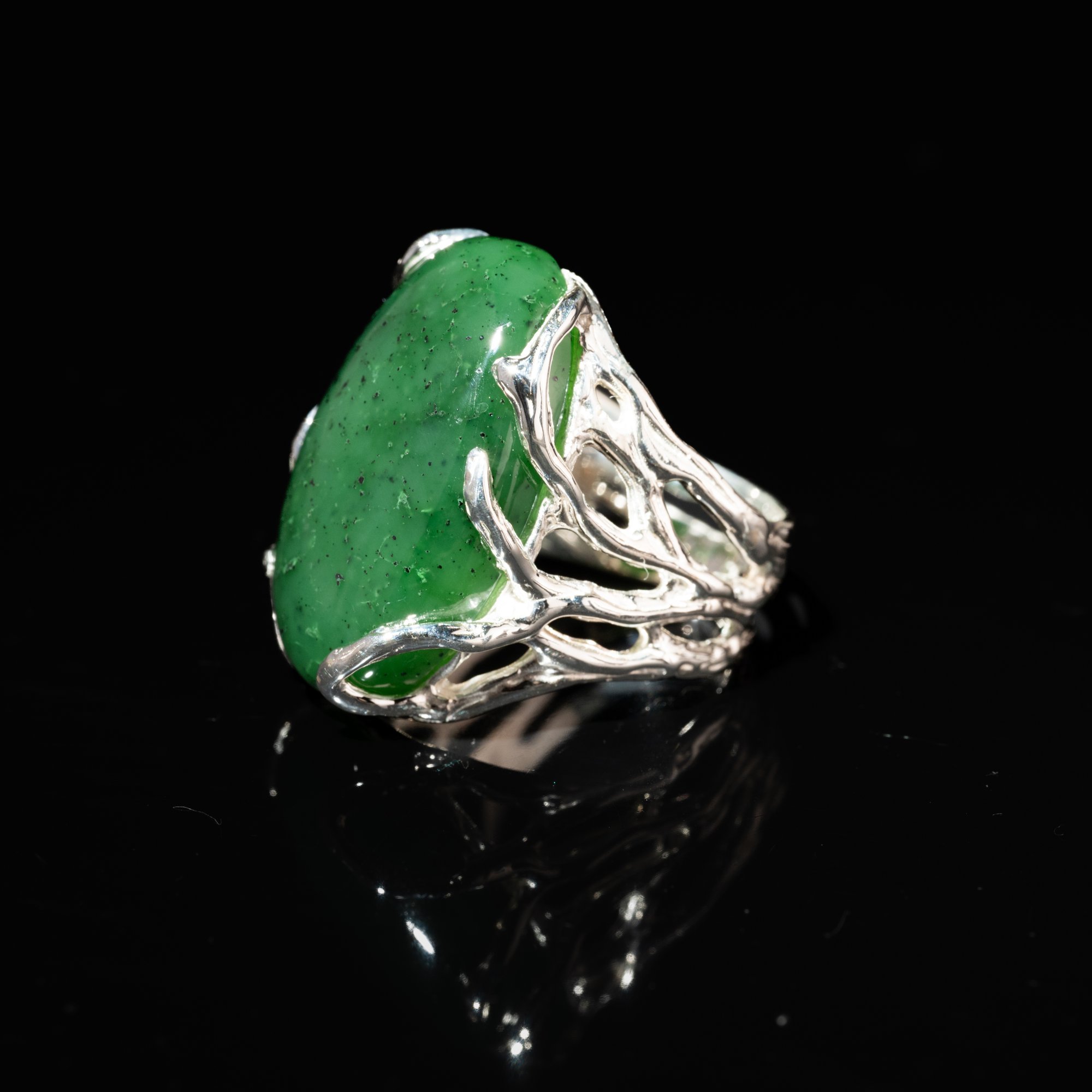 Каблучка з нефритом - зображення 2