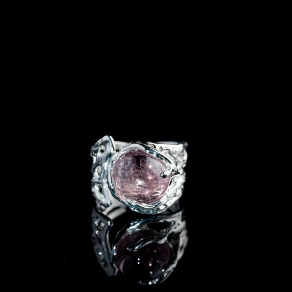 Каблучка з фіолетовим турмаліном