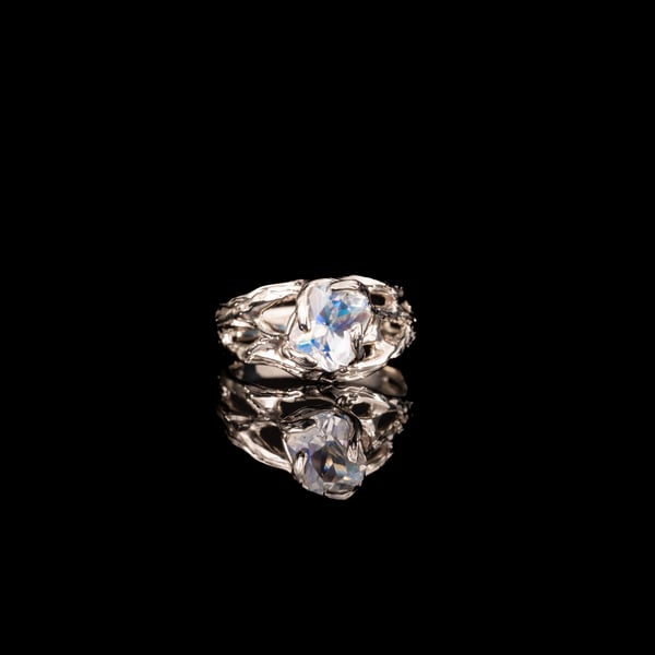 Gold Ring with Moonstones