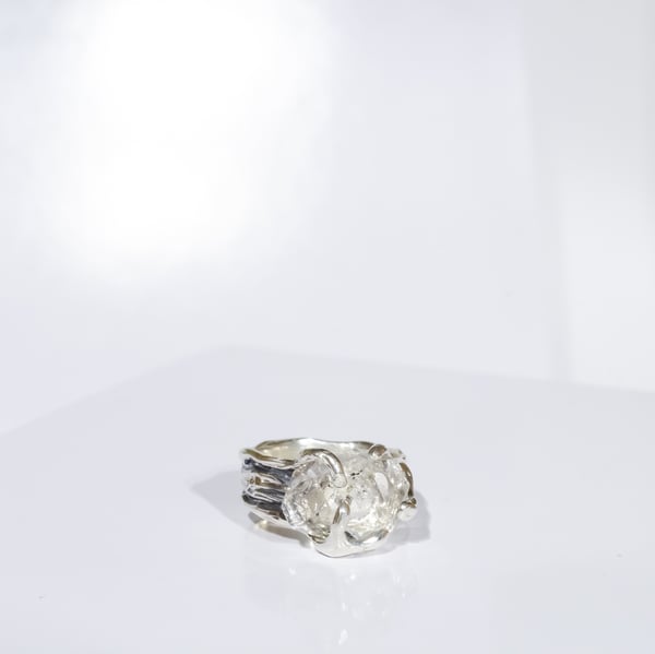 Herkimer Quartz Ring