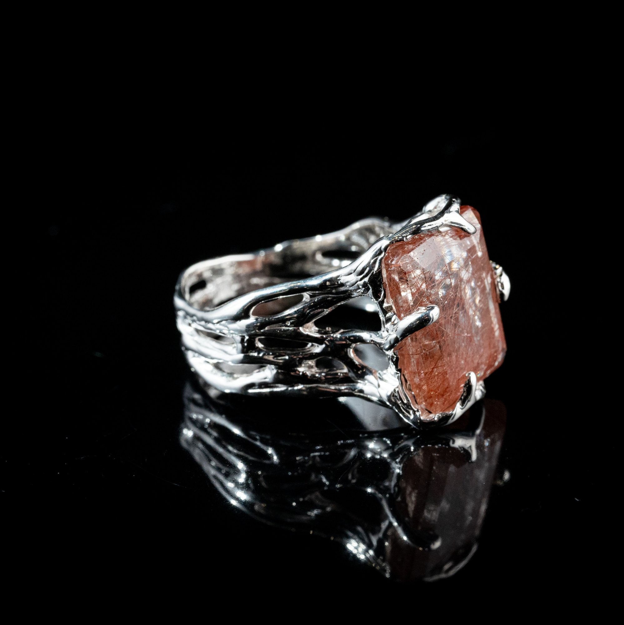 Каблучка з рутилованим кварцом - зображення 3