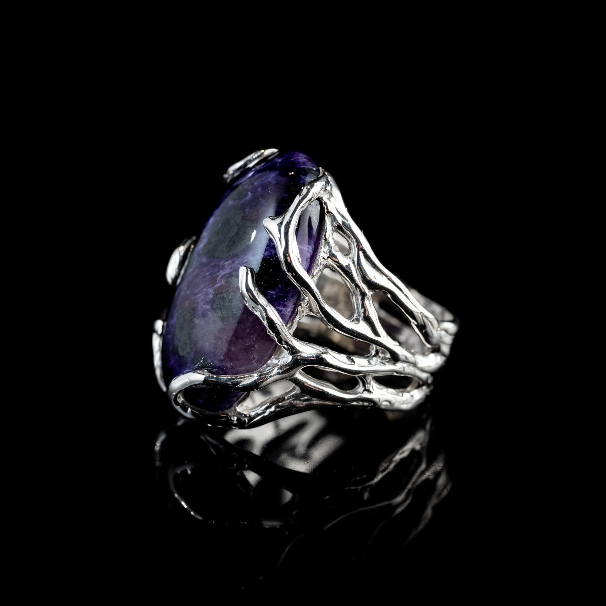 Каблучка з чароїтом - зображення 2