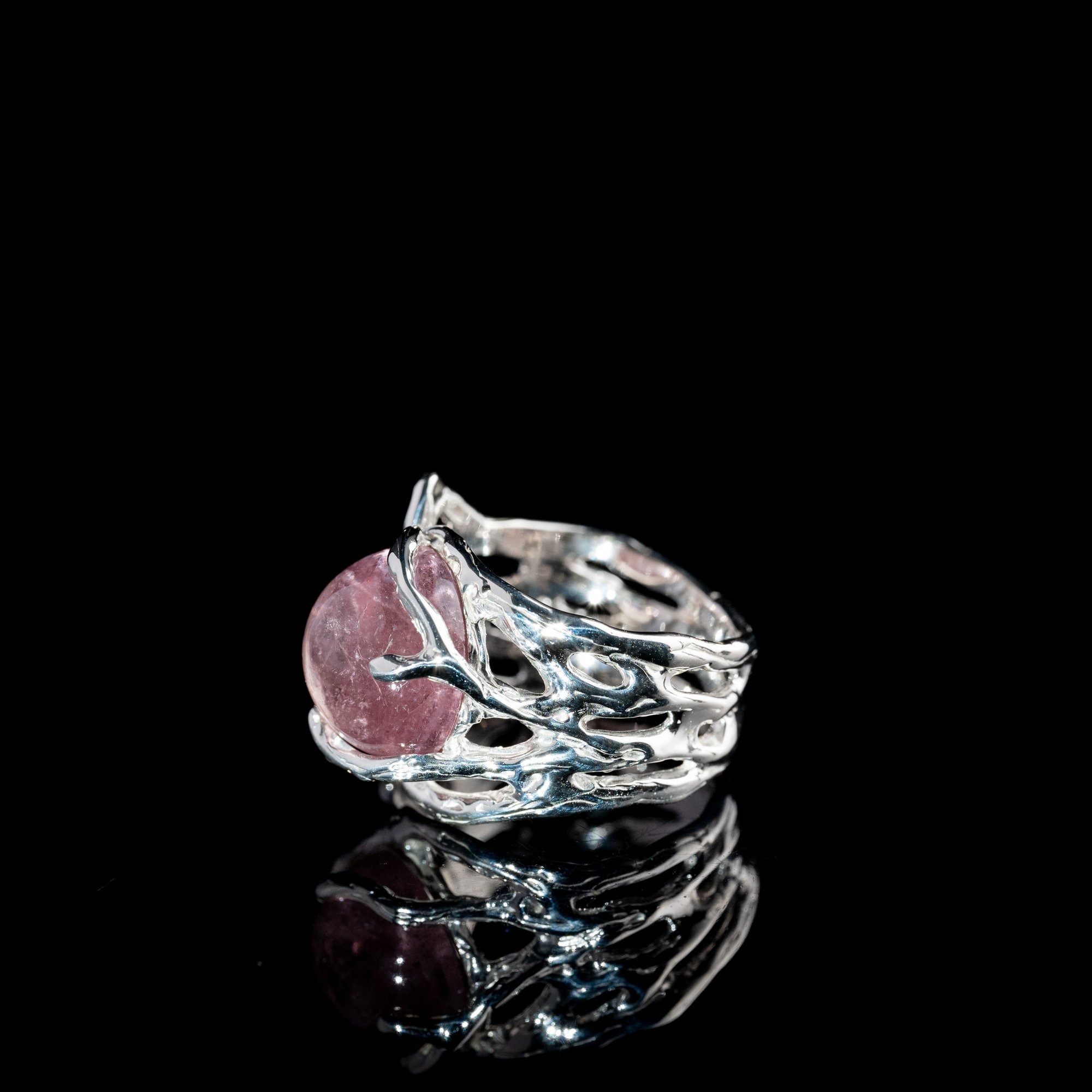 Каблучка з фіолетовим турмаліном - зображення 2