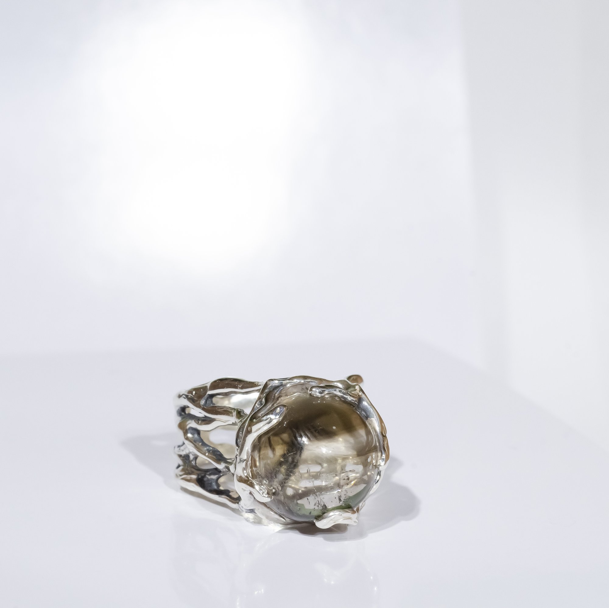 Каблучка з димчастим кварцом - зображення 2