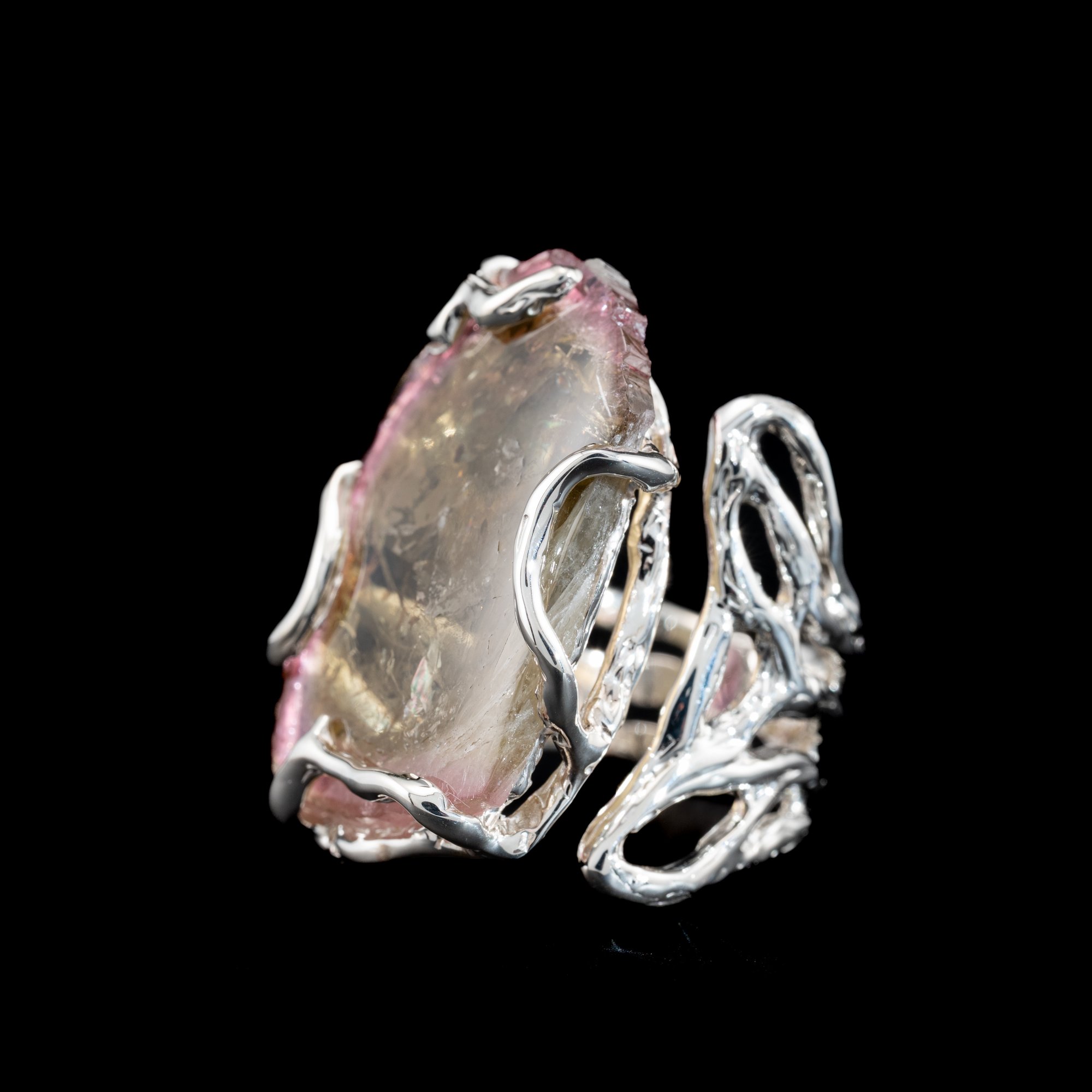 Каблучка з кавуновим турмаліном - зображення 2