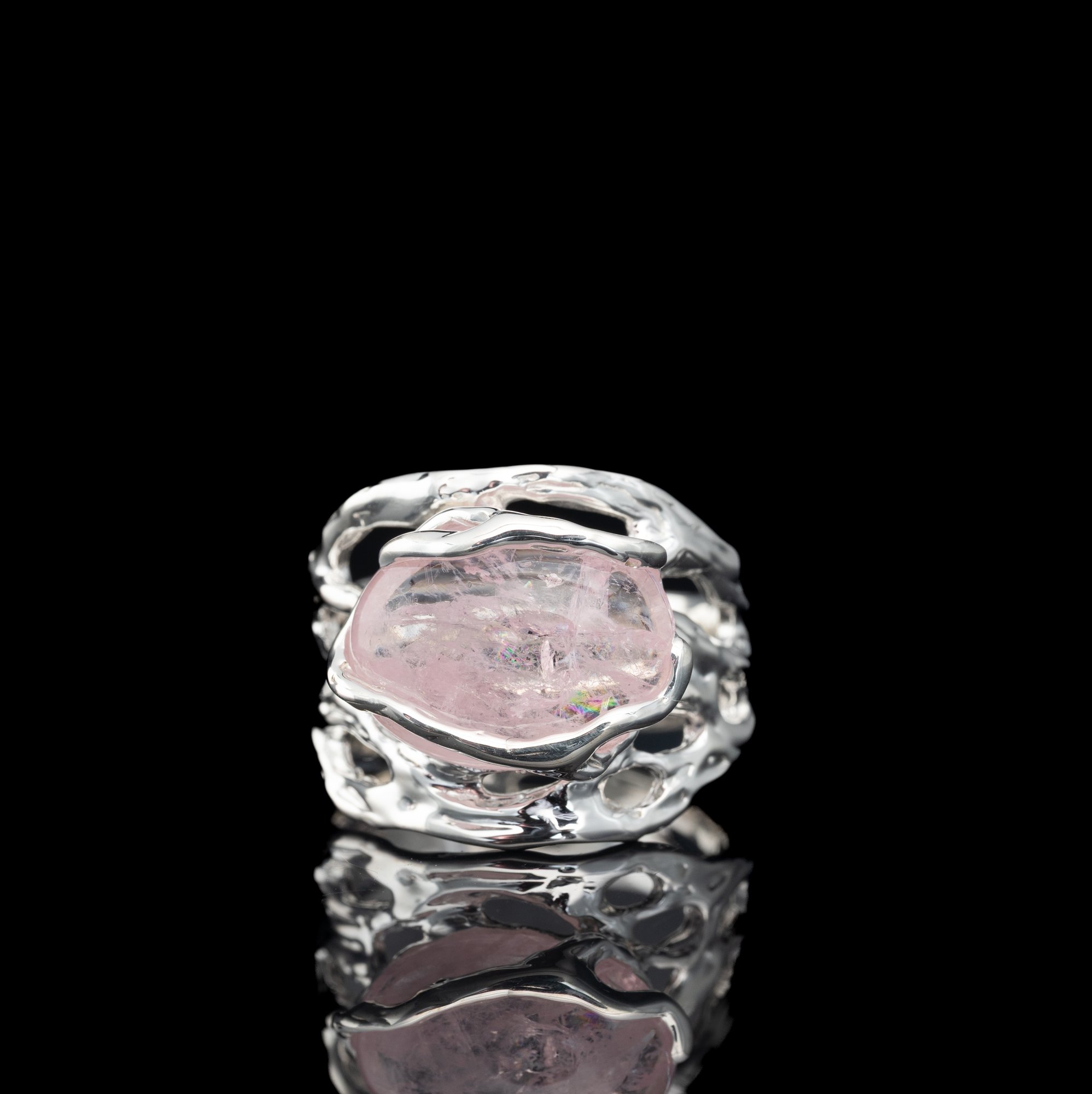 Каблучка з морганітом