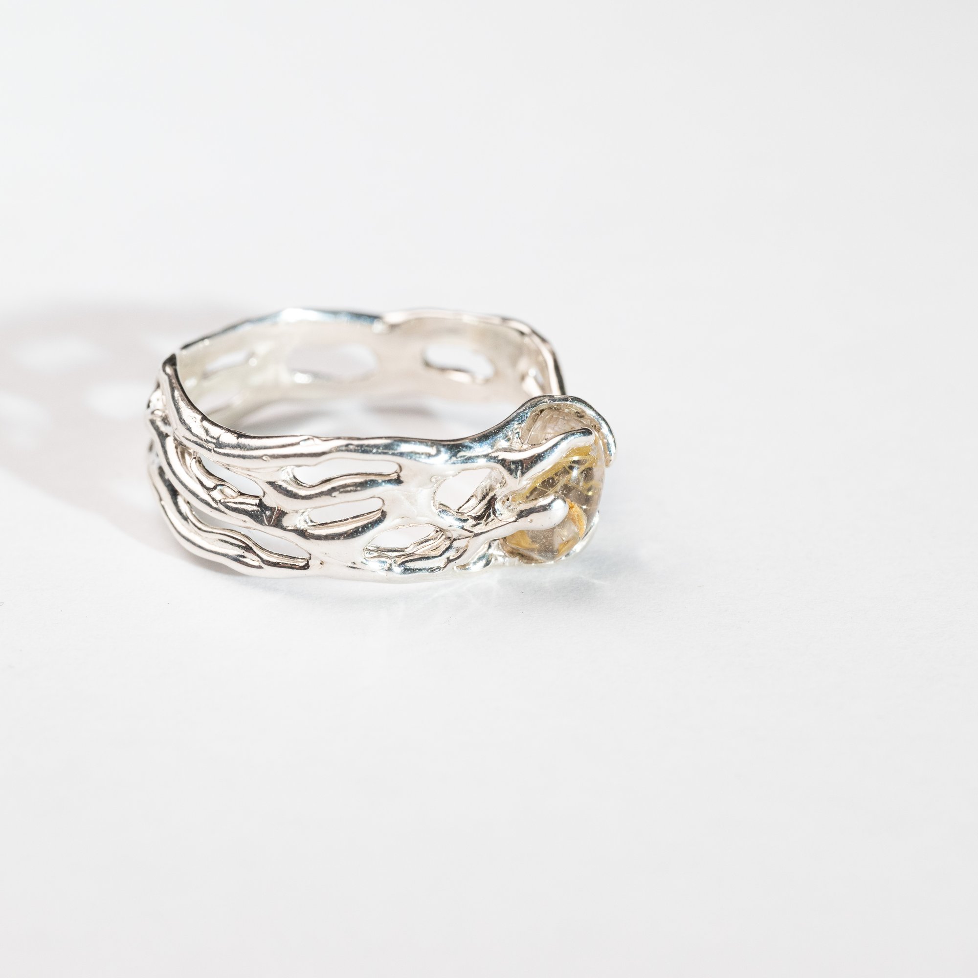 Каблучка з рутилованим кварцом - зображення 2