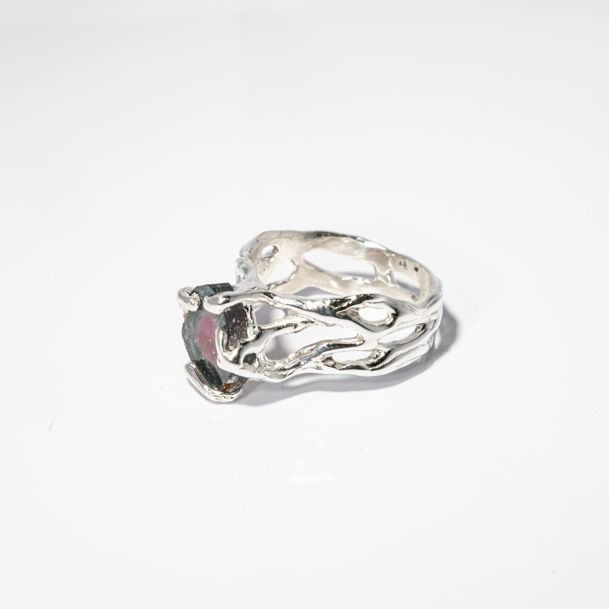 Каблучка з кавуновим турмаліном - зображення 3