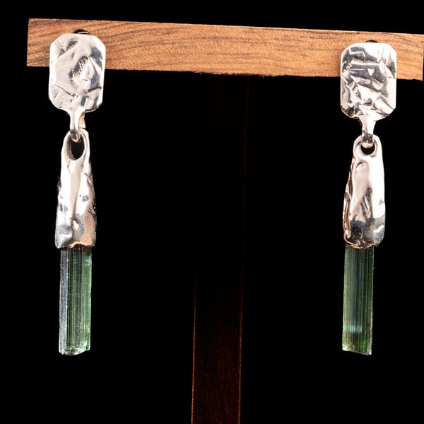 Сережки з турмалінами