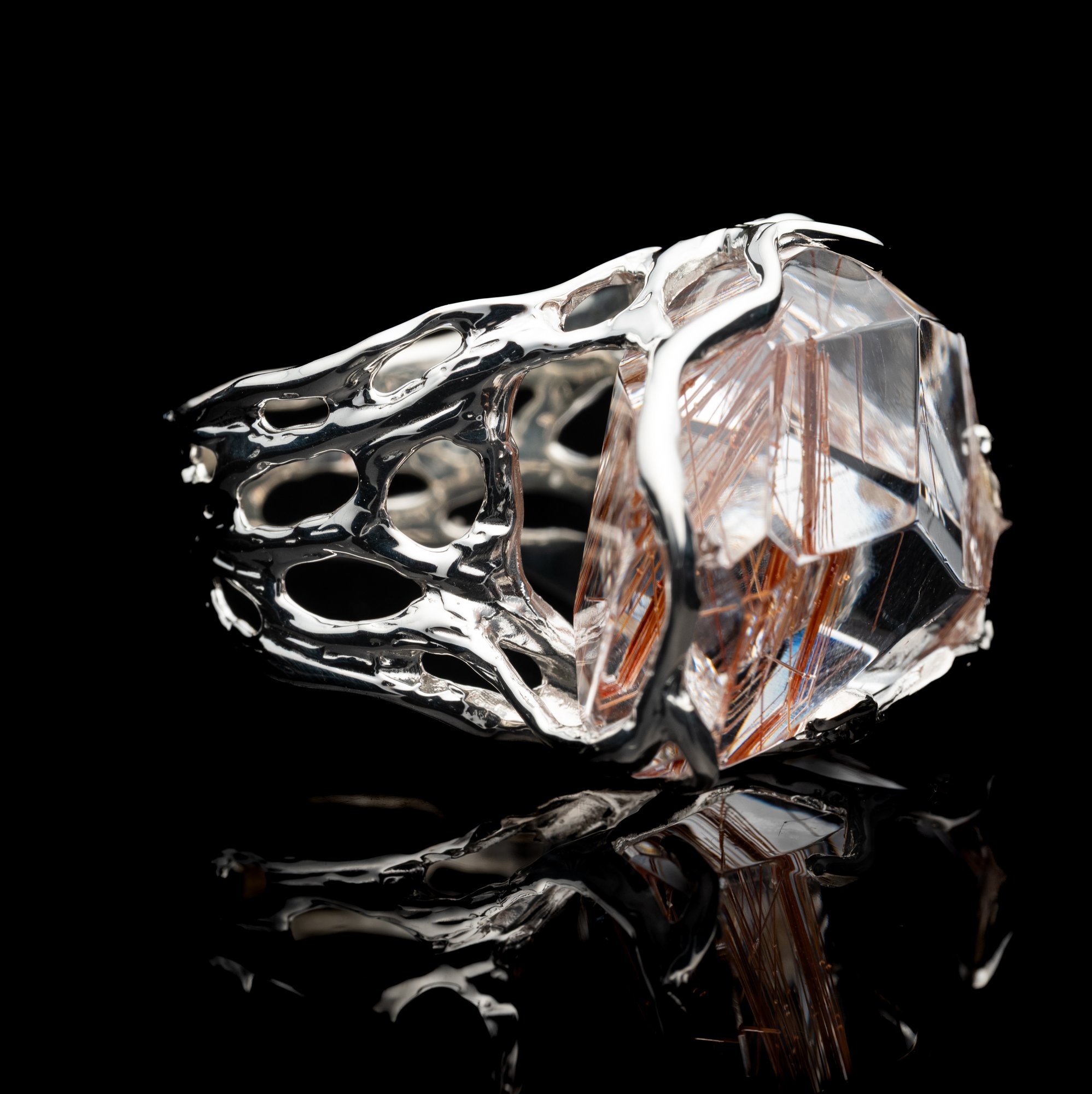 Каблучка з рутиловим кварцом - зображення 4