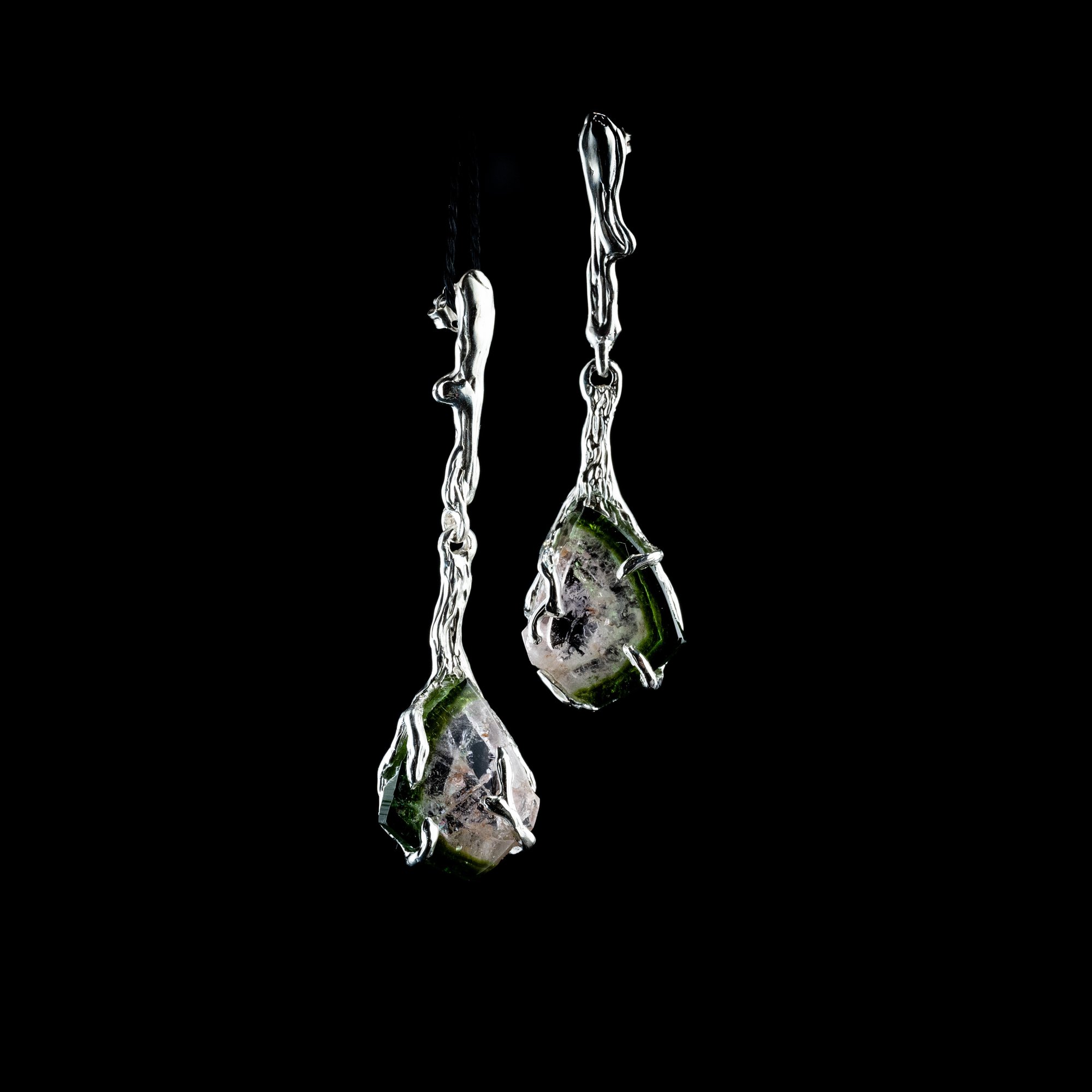 Сережки з турмалінами