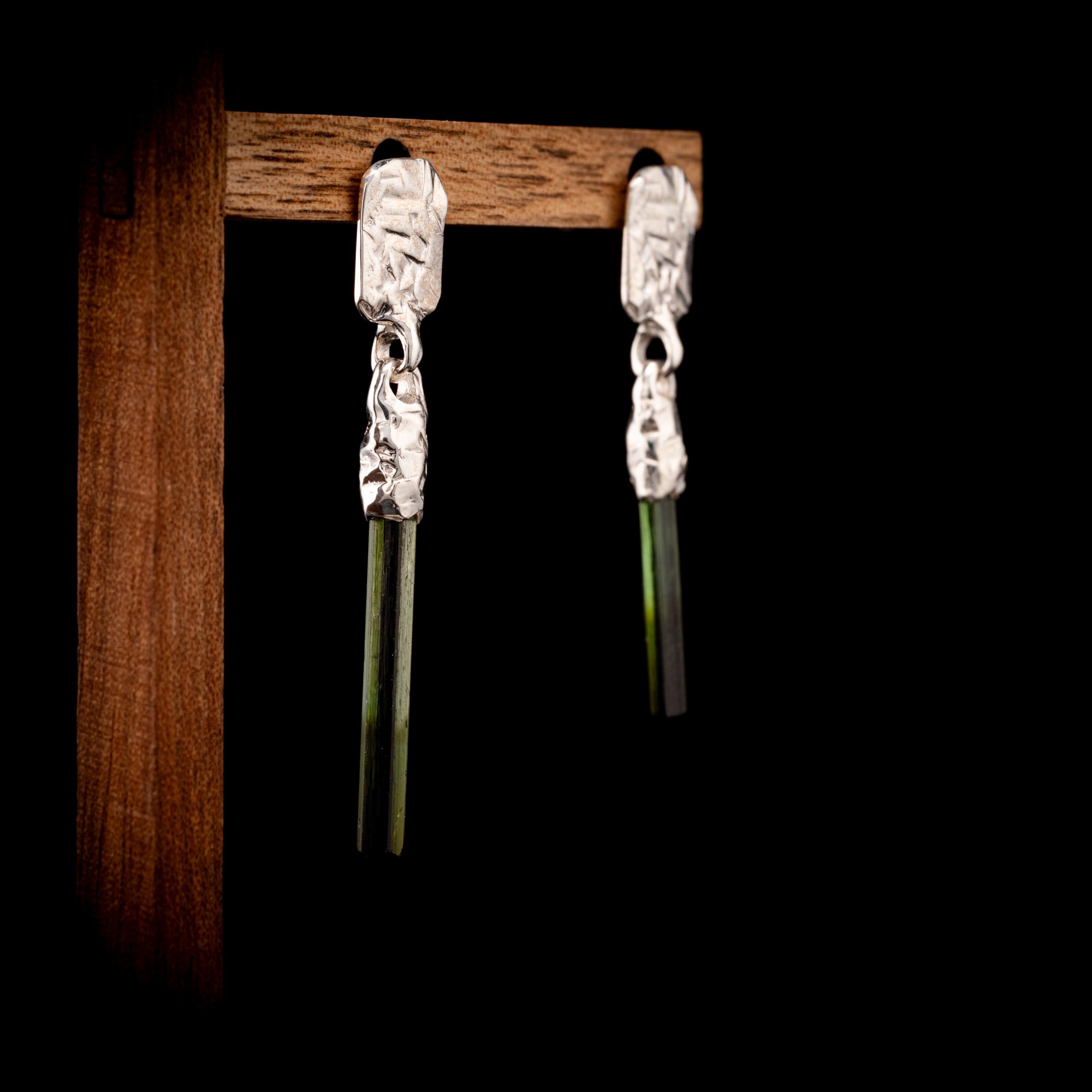 Сережки з турмалінами верделітами - зображення 2