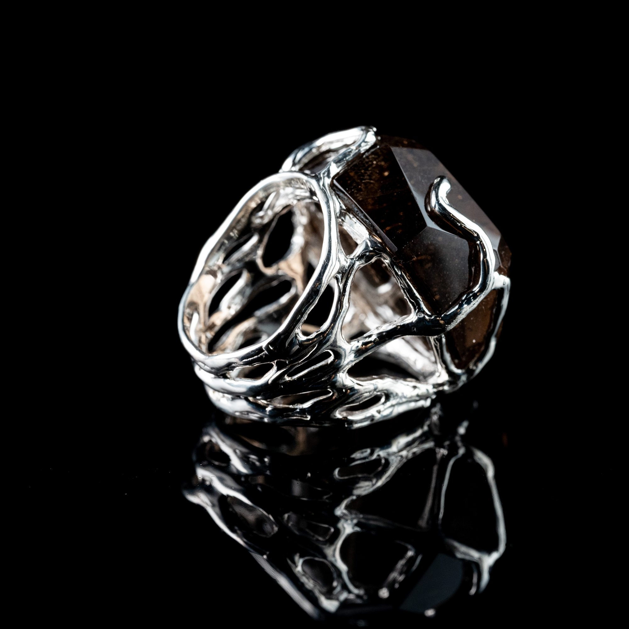 Каблучка з димчастим кварцом - зображення 4