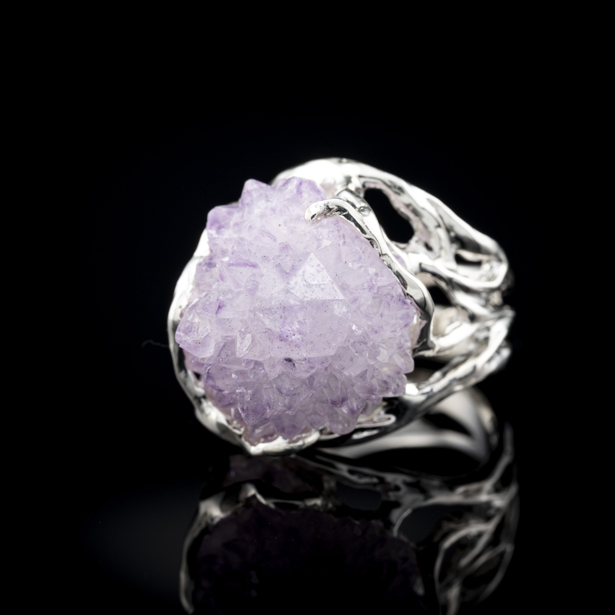 Каблучка з аметистом - зображення 3
