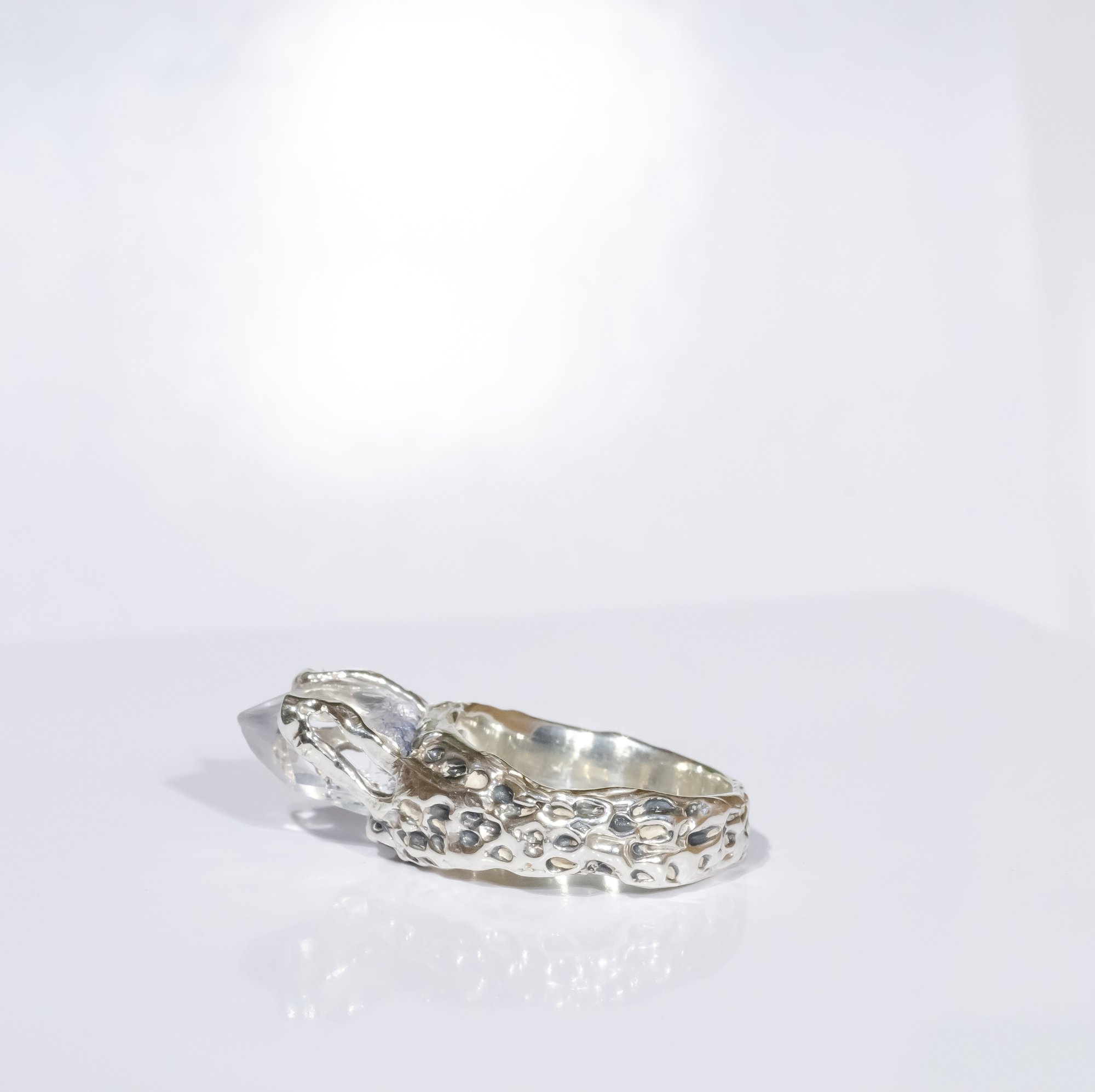 Каблучка з кварцом з включеннями дюмортьєриту - зображення 4