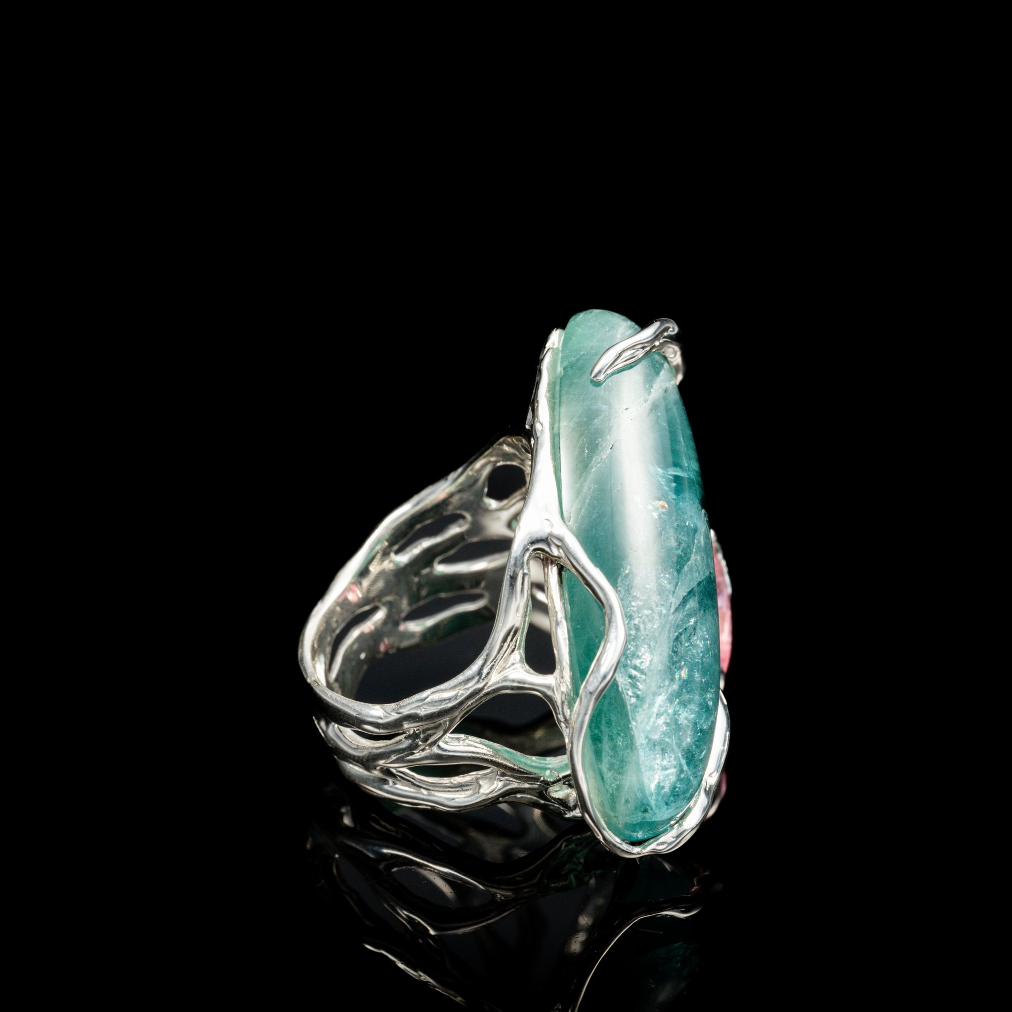 Каблучка з індиголітом та рубелітом - зображення 3