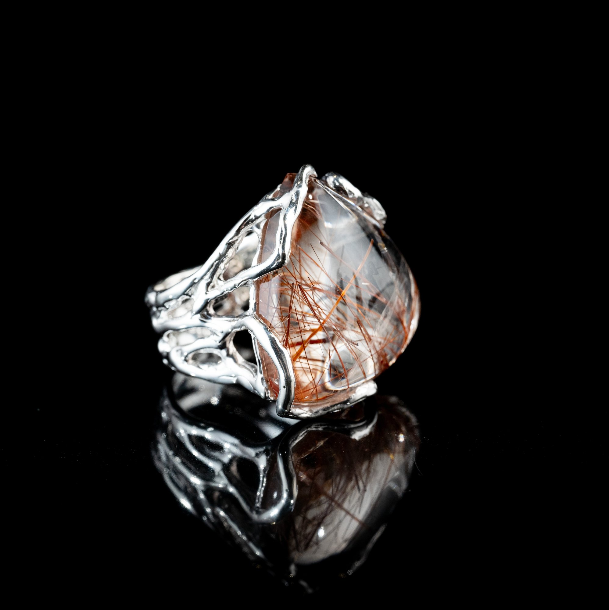 Каблучка з рутилованим кварцом - зображення 2