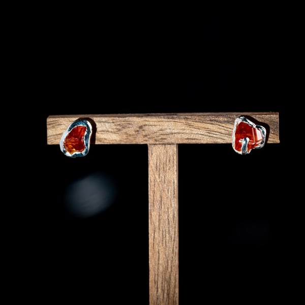 Сережки з спесартином