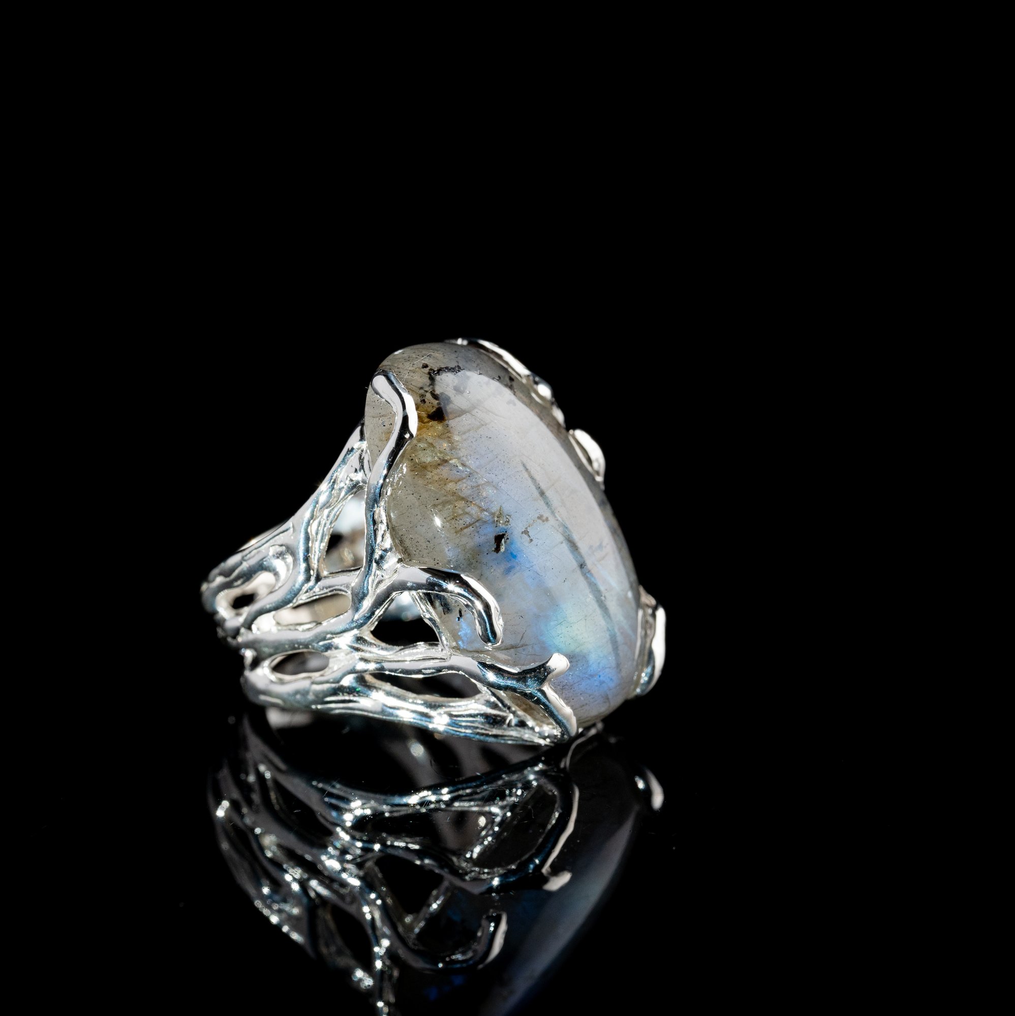 Каблучка з лабрадоритом - зображення 2