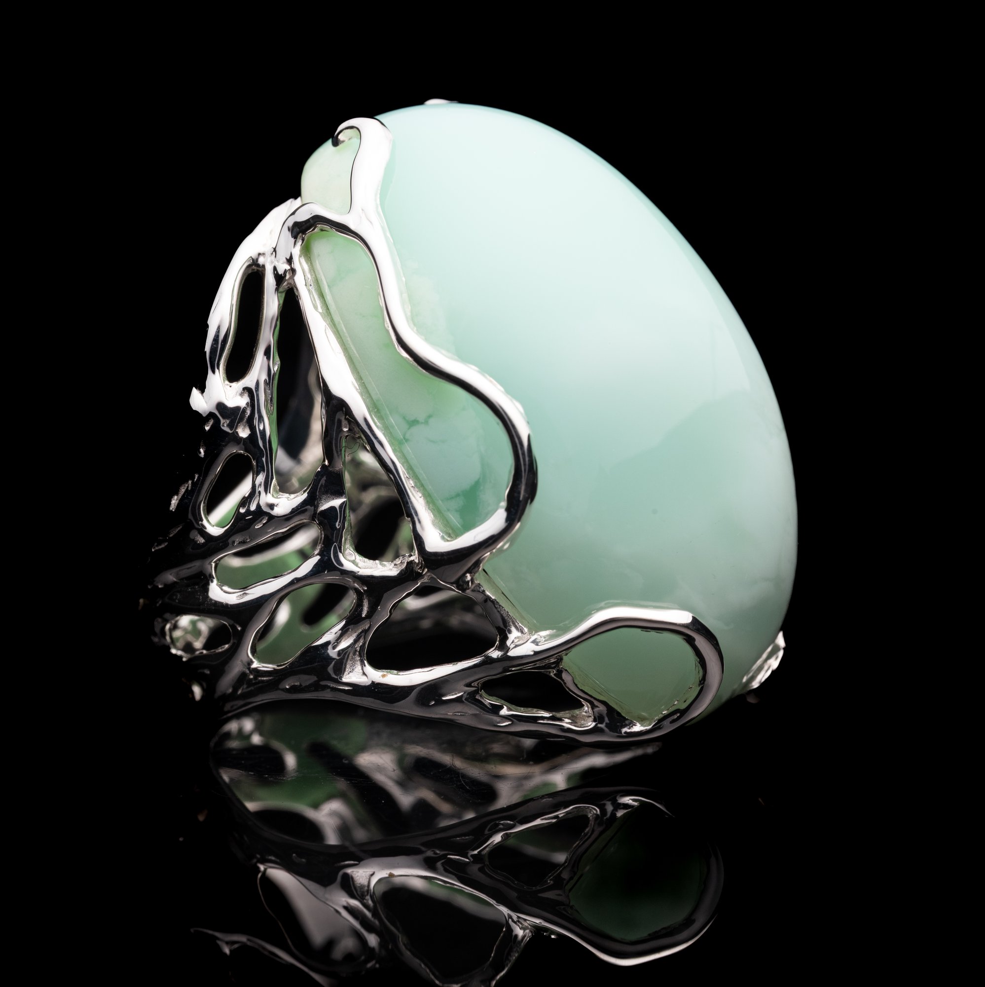 Каблучка з хризопразом - зображення 3