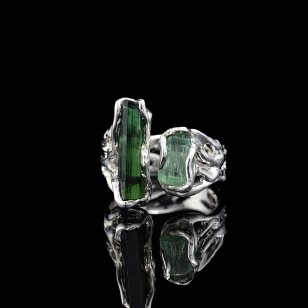 Каблучка з турмалінами