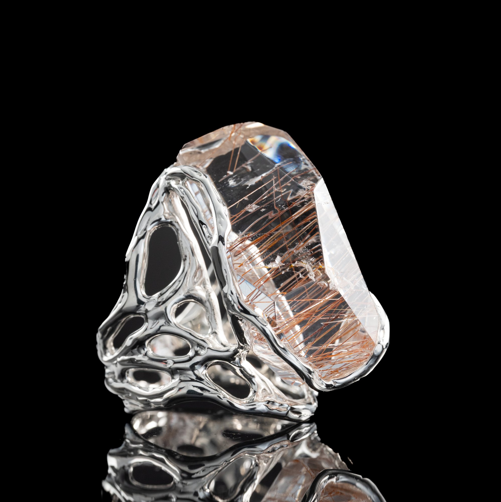 Каблучка з рутиловим кварцом - зображення 3