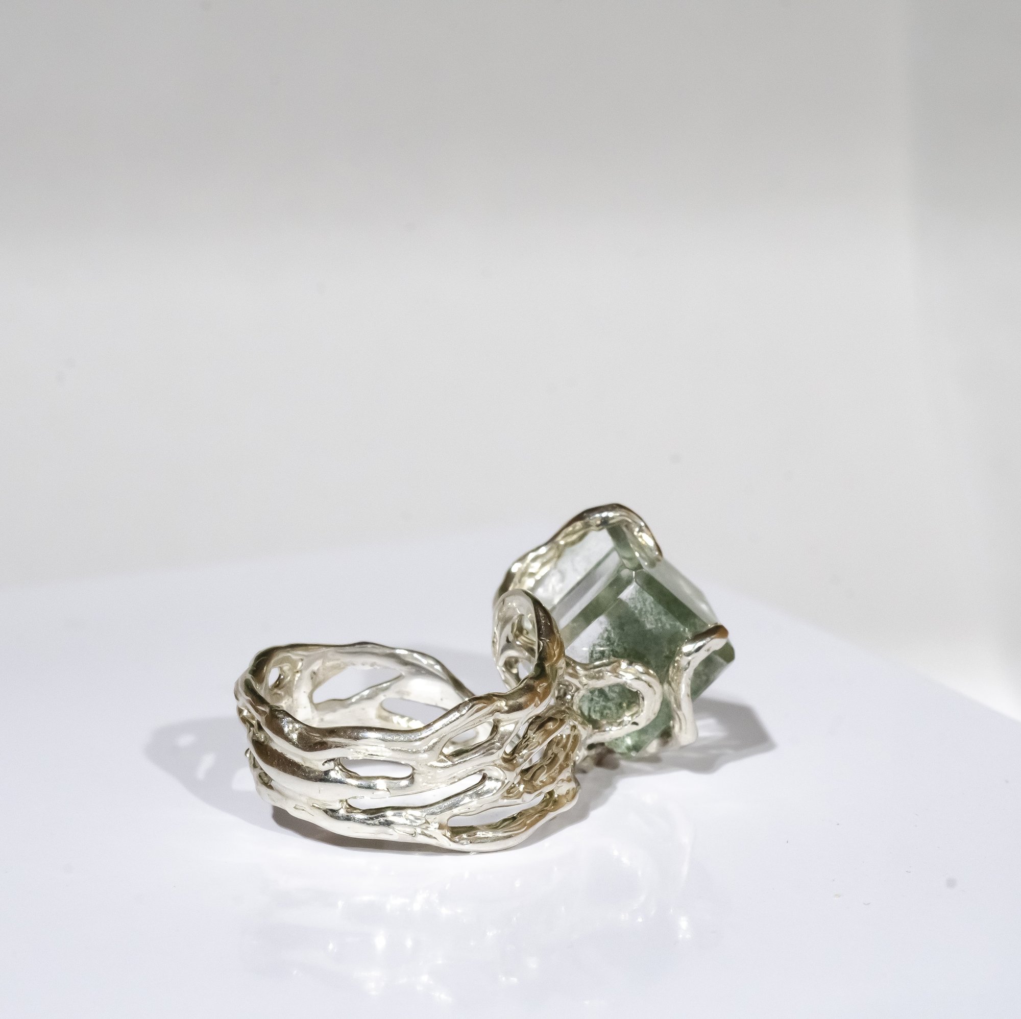 Каблучка з кварцом з включенням хлориту - зображення 5