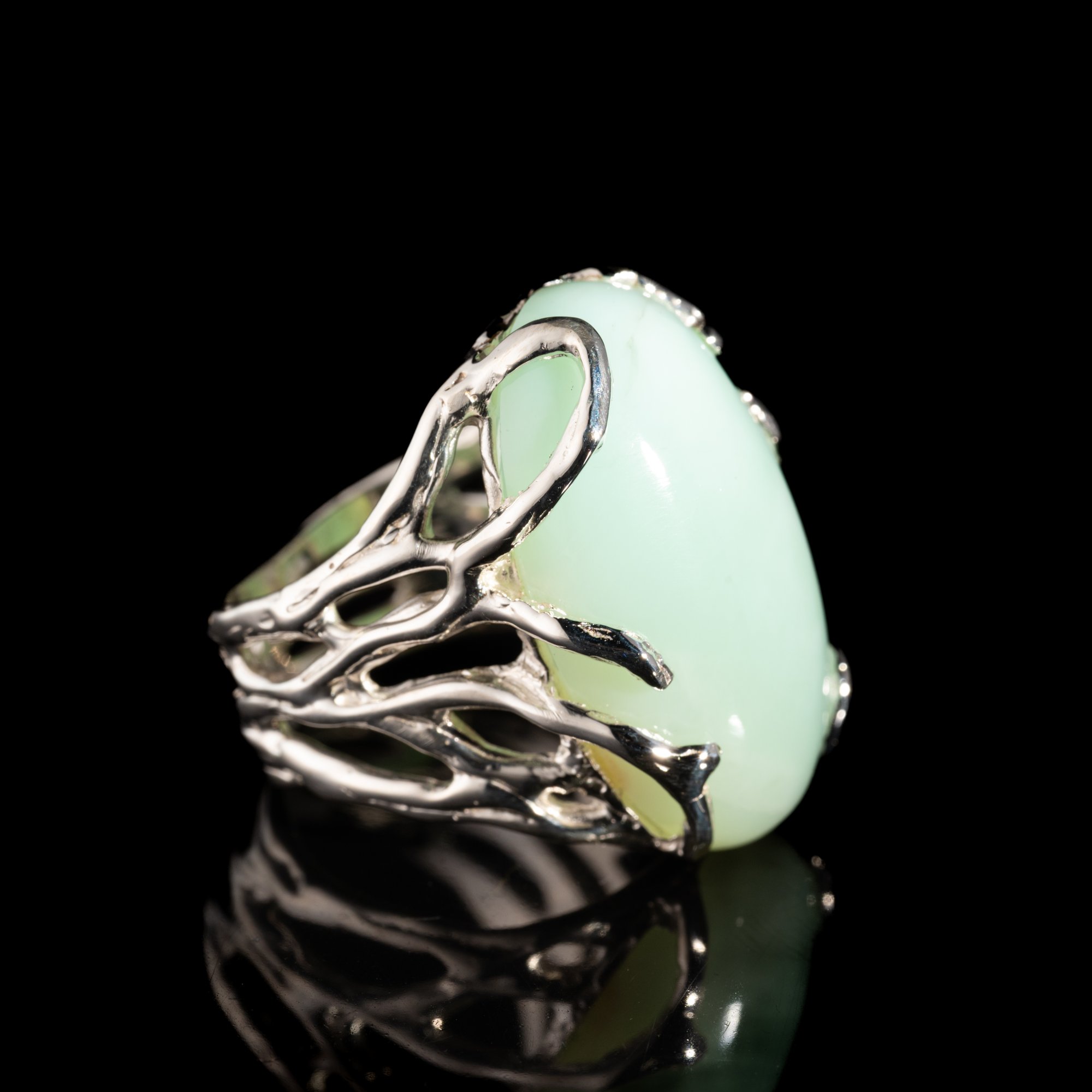 Каблучка з хризопразом - зображення 3