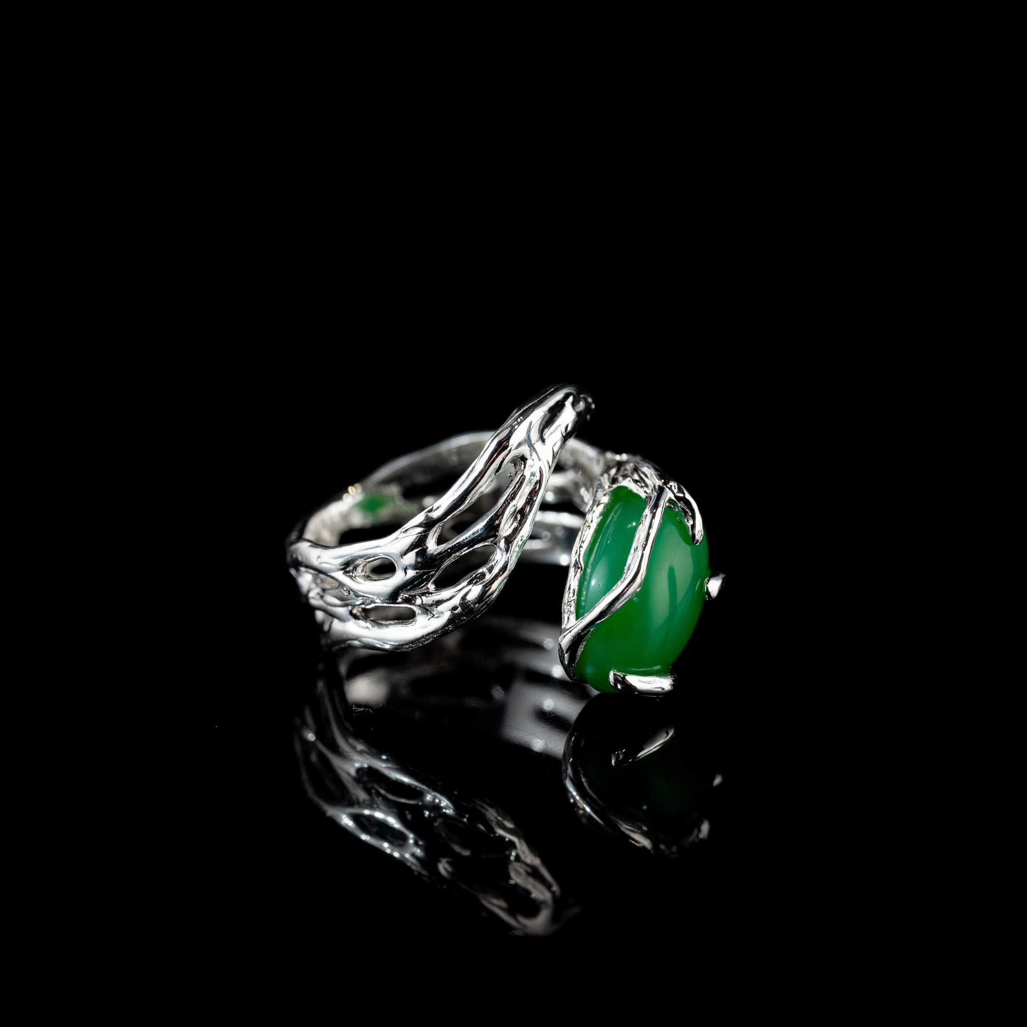 Каблучка з хризопразом - зображення 3