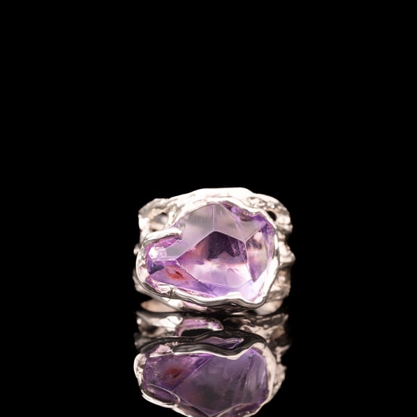 Каблучка з аметистом