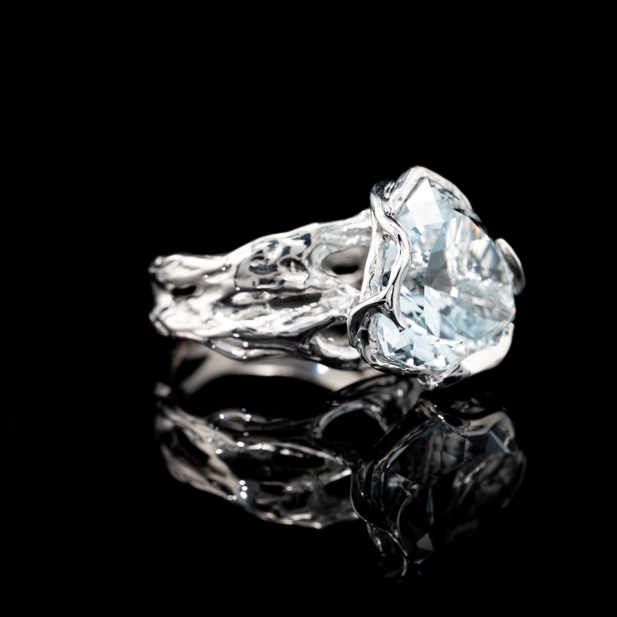 Каблучка з блакитним топазом - зображення 2