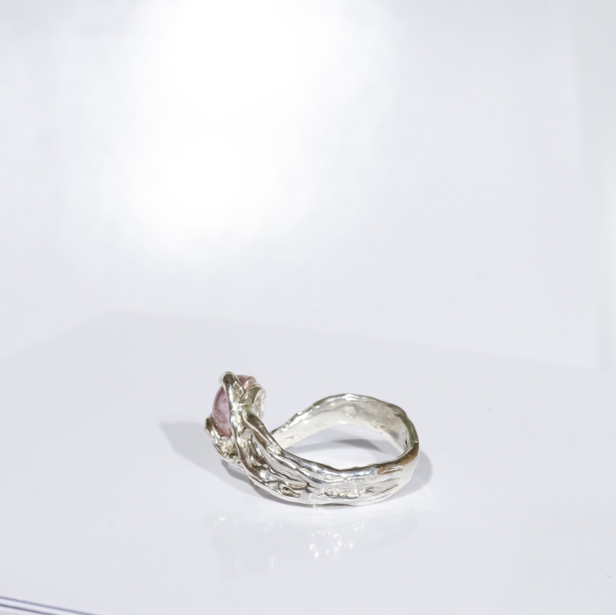 Каблучка з рожевим турмаліном - зображення 4