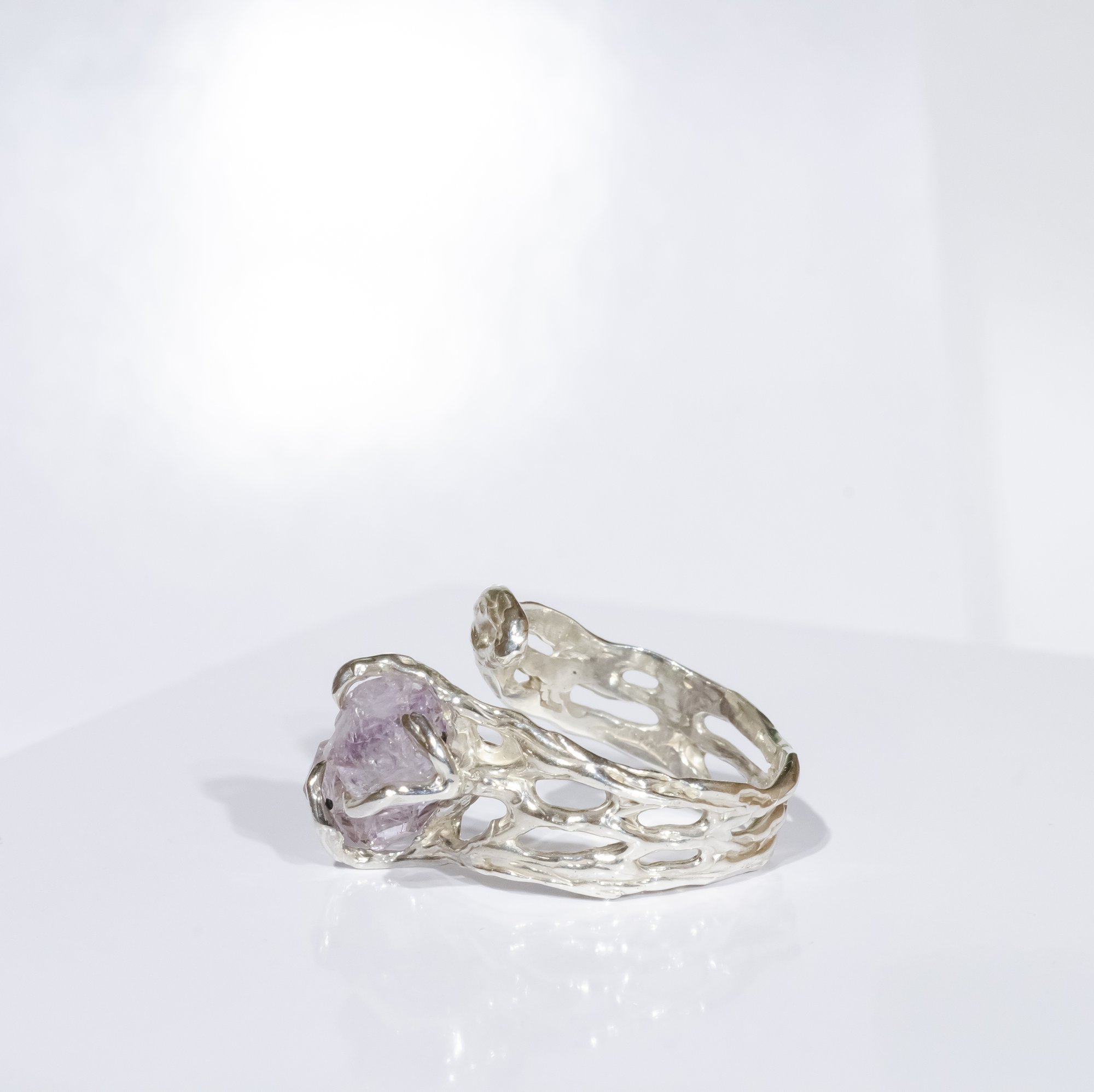 Каблучка з аметистом - зображення 3