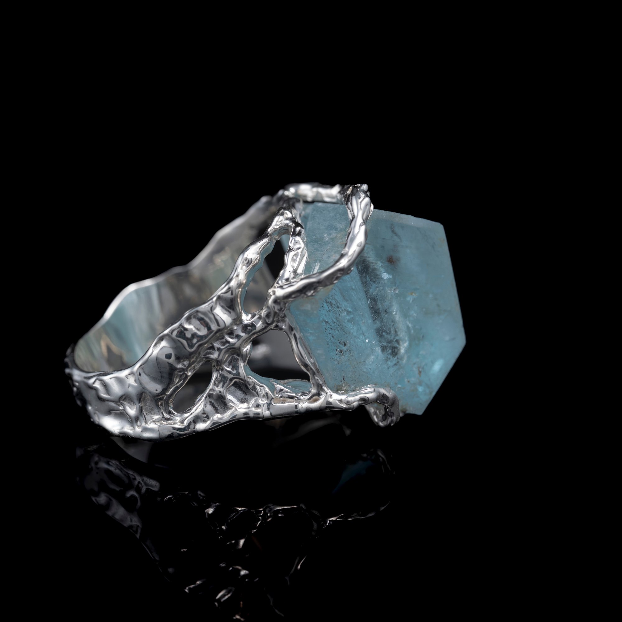 Каблучка з аквамарином - зображення 4