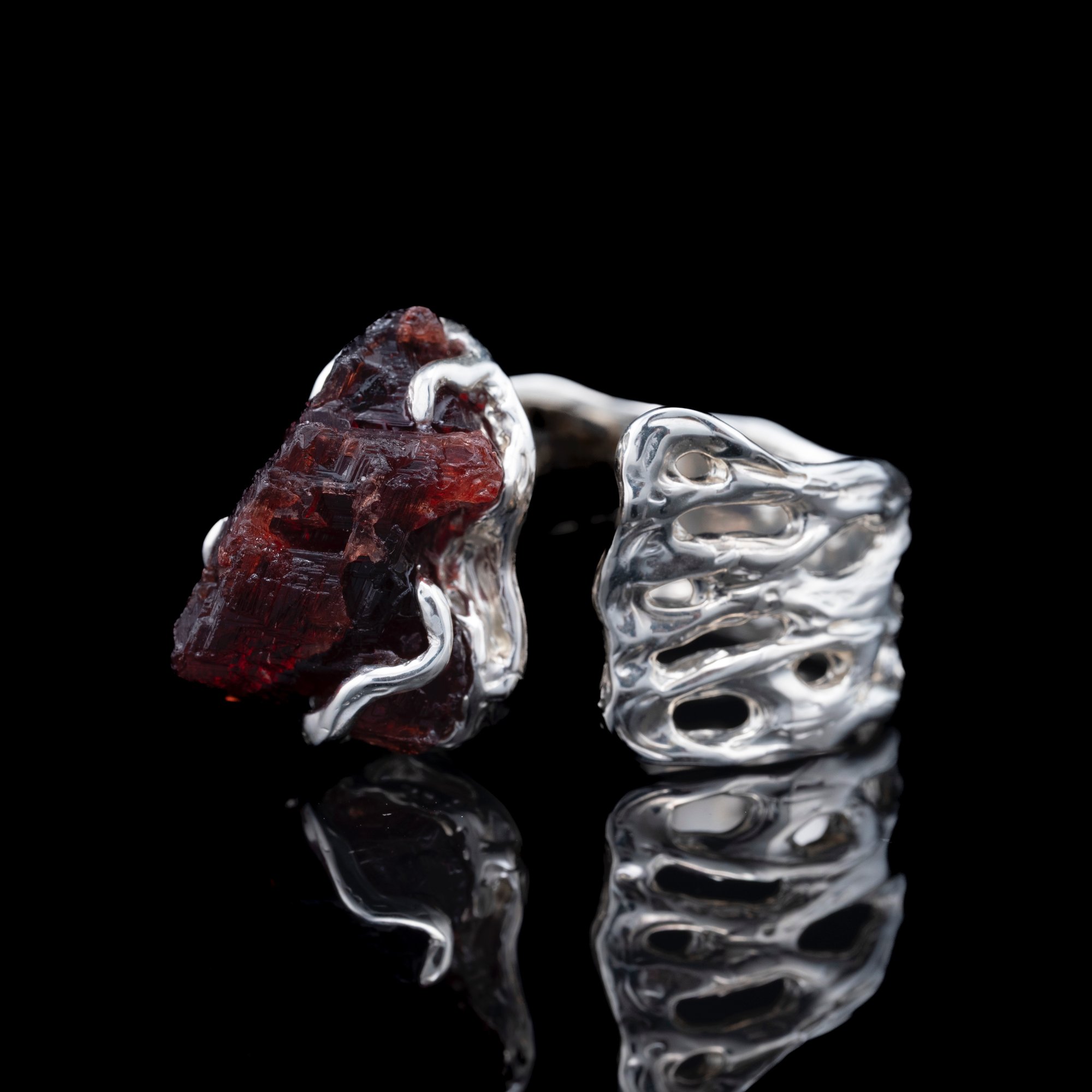 Каблучка з гранатом - зображення 2