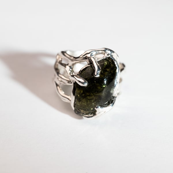 Каблучка з турмаліном