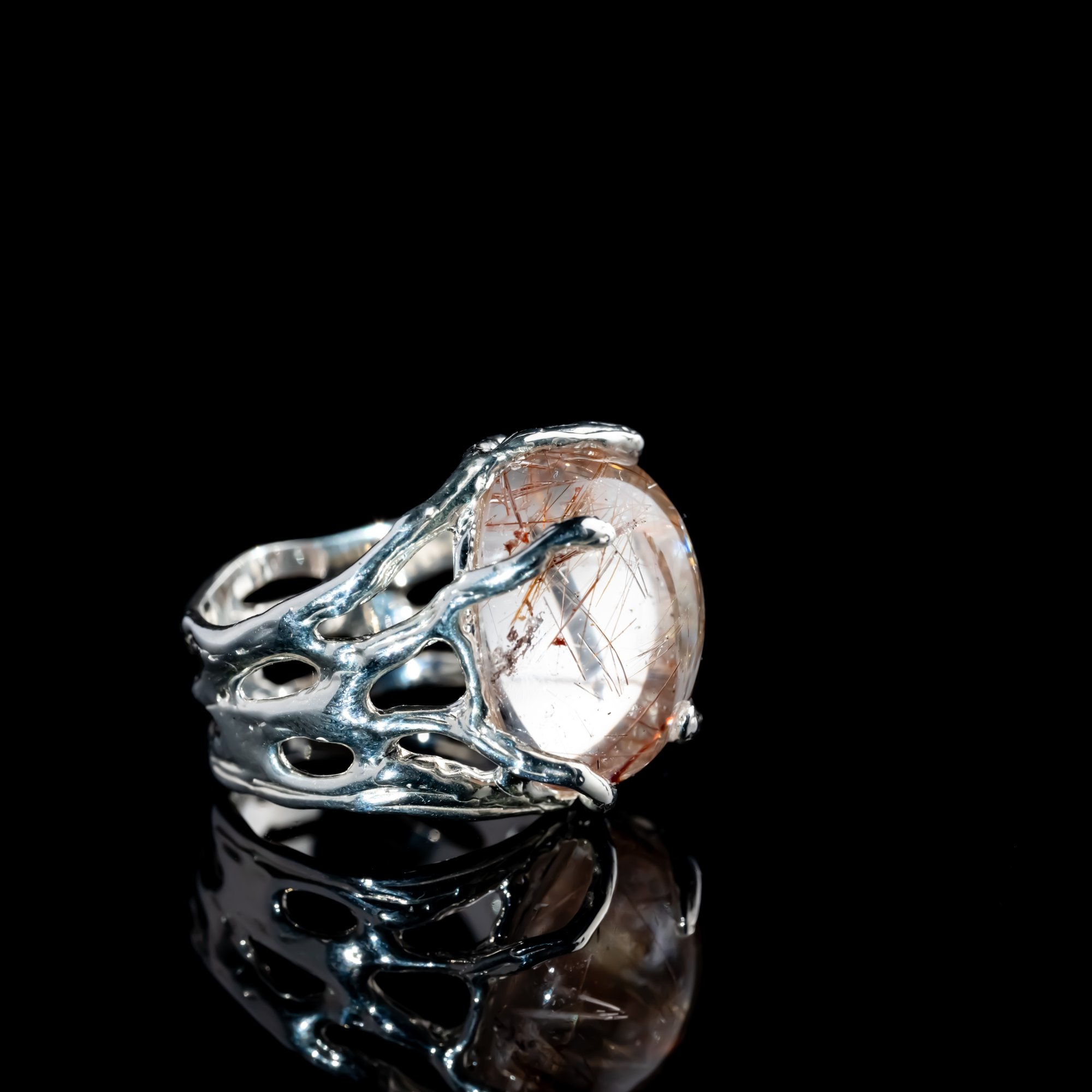 Каблучка з рутилованим кварцом - зображення 3