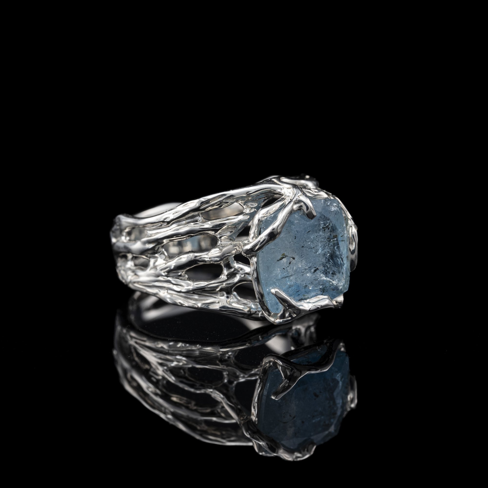 Каблучка з аквамарином - зображення 3