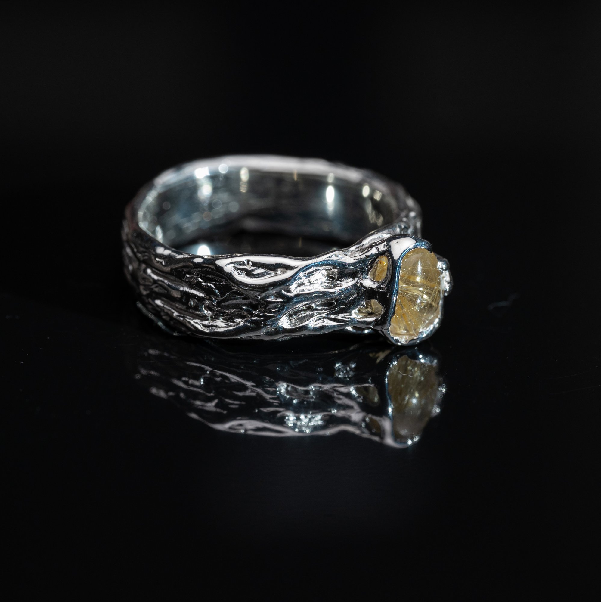 Каблучка з рутилованим кварцом - зображення 2