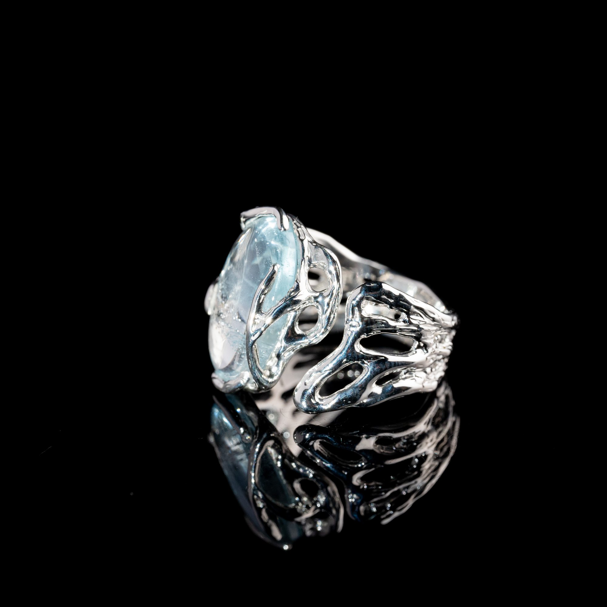 Каблучка з блакитним топазом - зображення 2