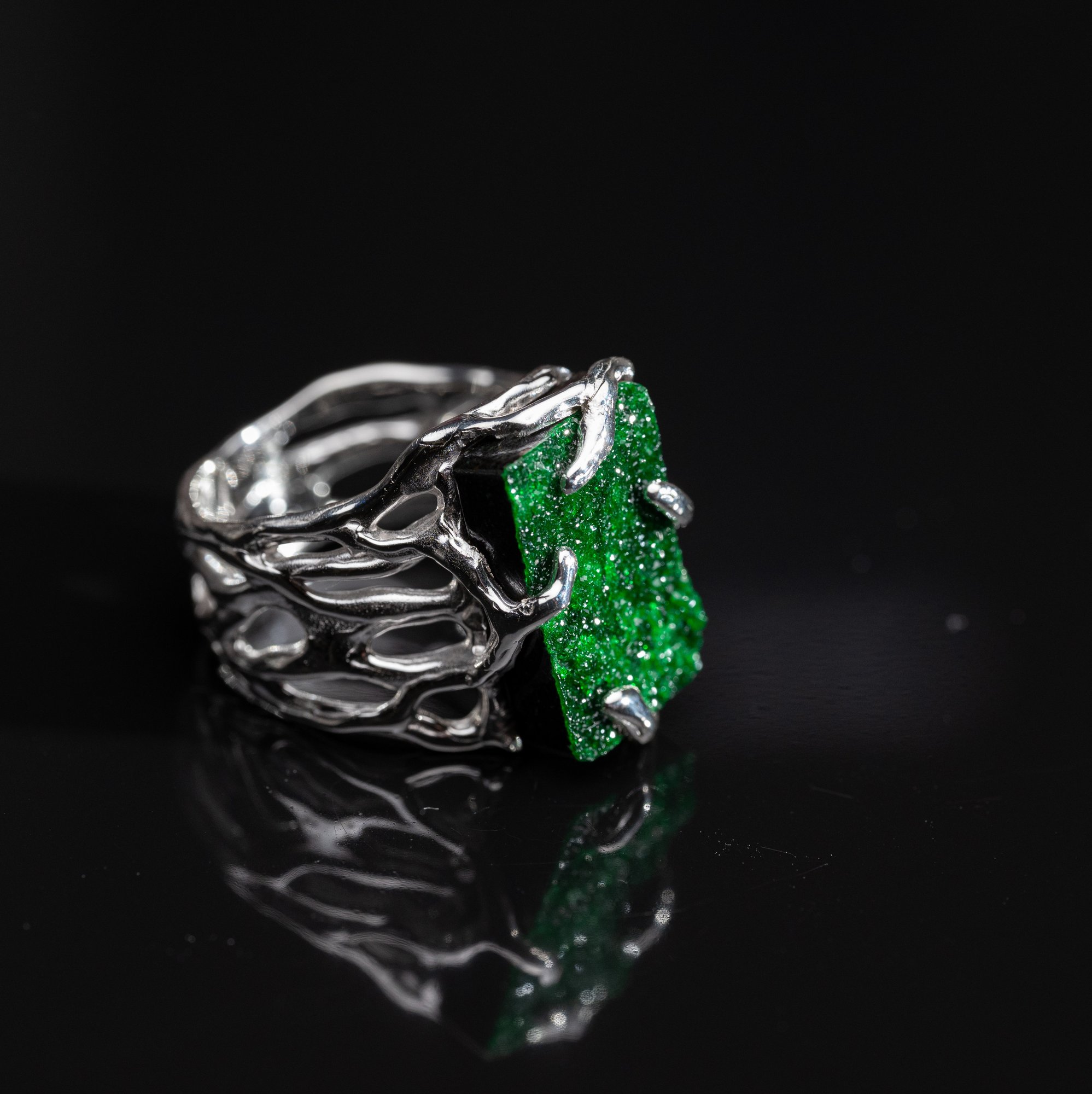 Каблучка з уваровітом - зображення 2