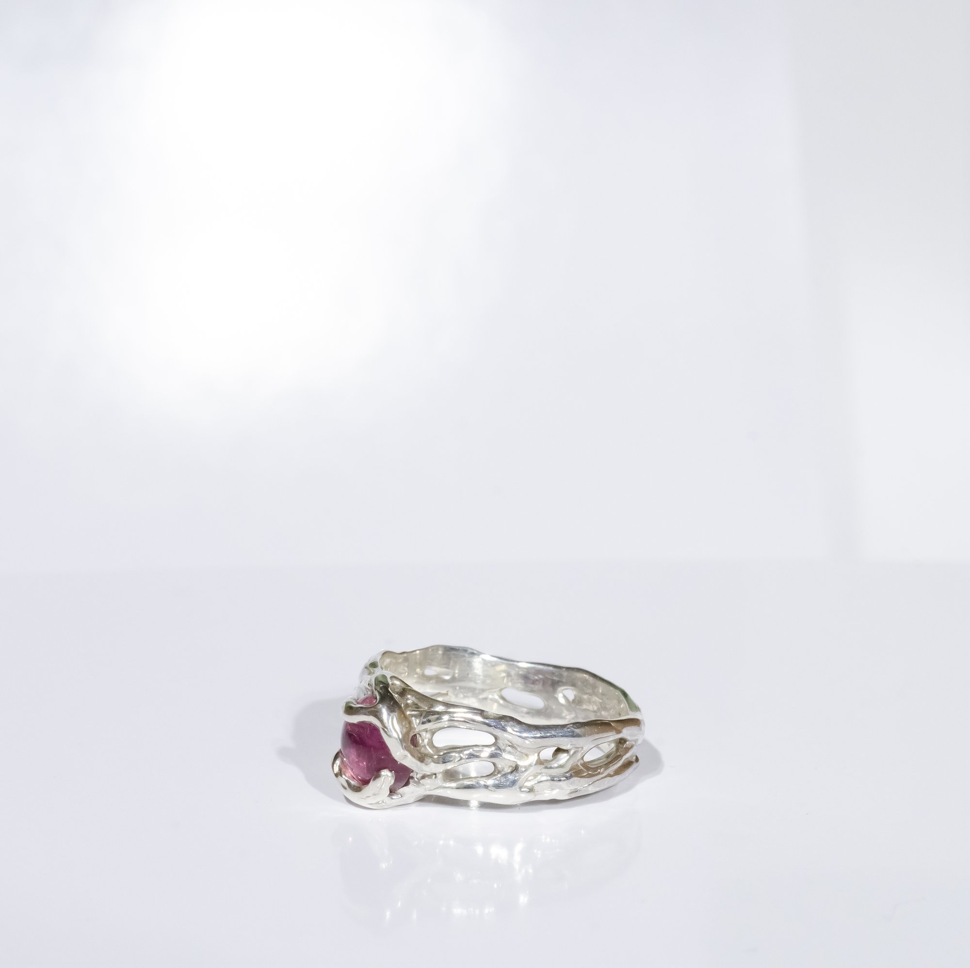 Каблучка з рожевим турмаліном - зображення 2