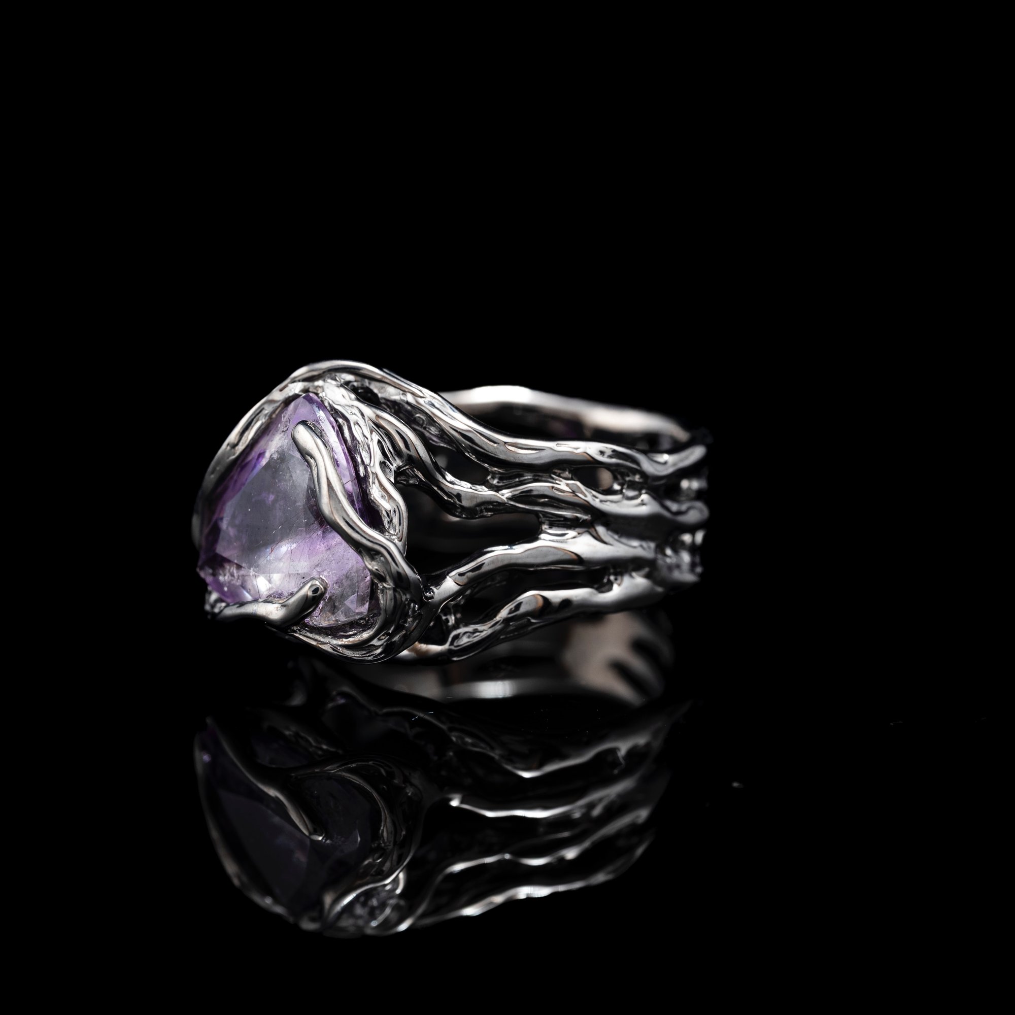 Каблучка з аметистом - зображення 2