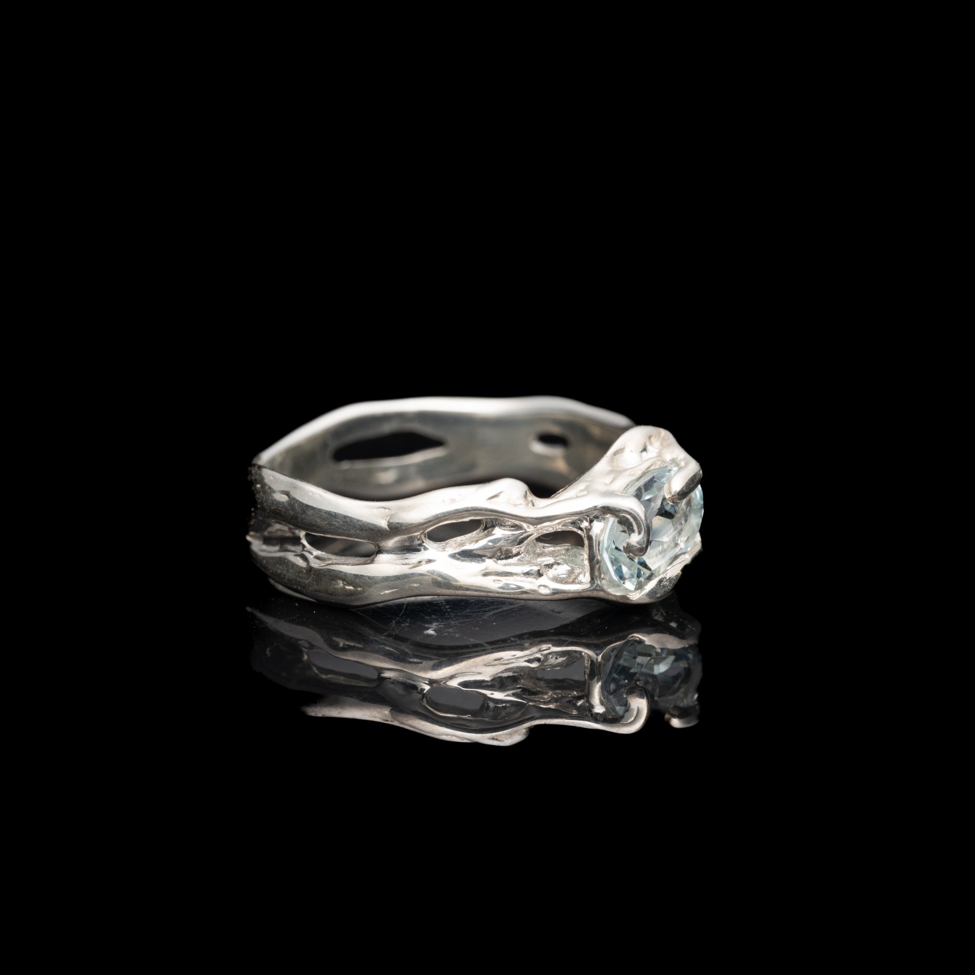 Каблучка з аквамарином - зображення 2