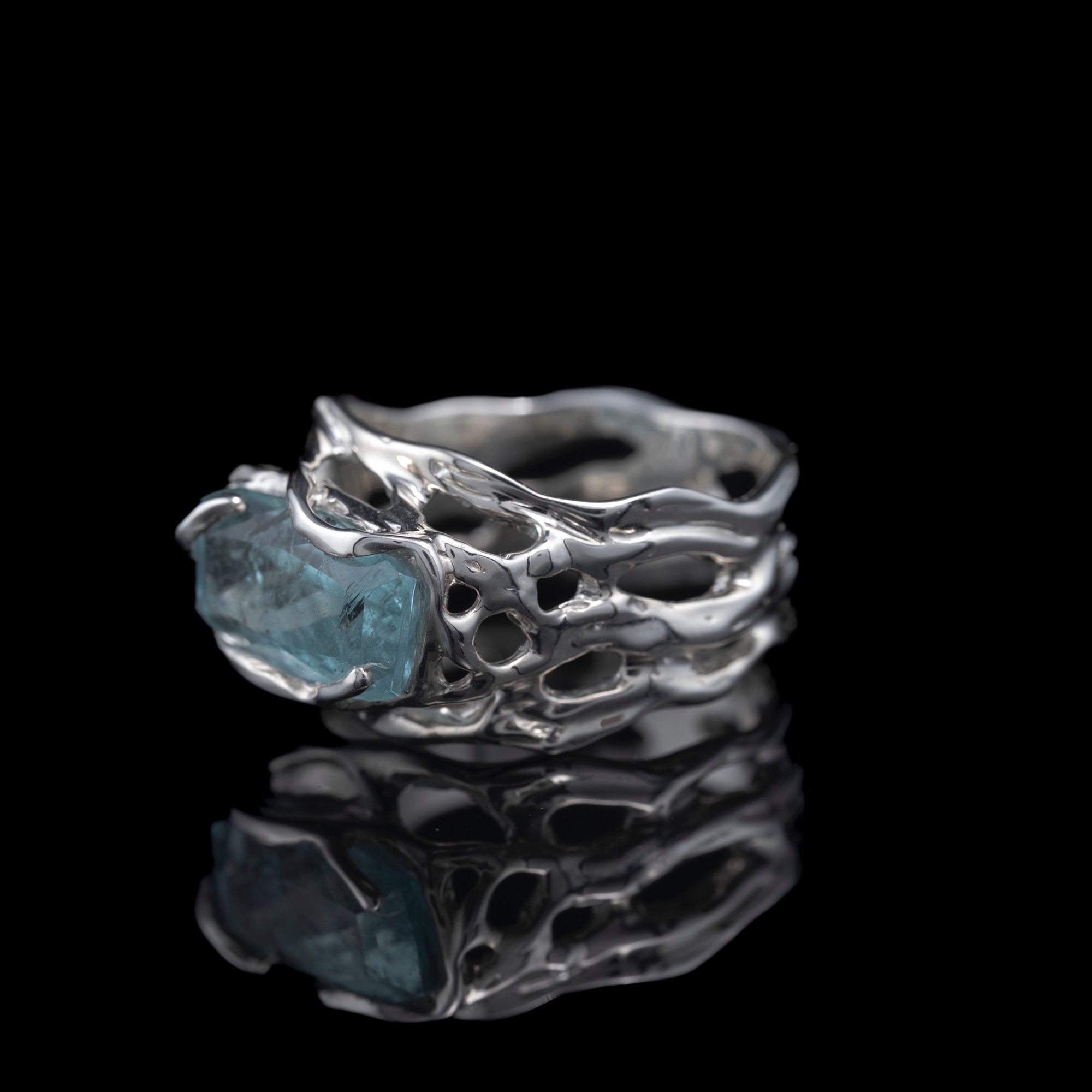 Каблучка з аквамарином - зображення 2