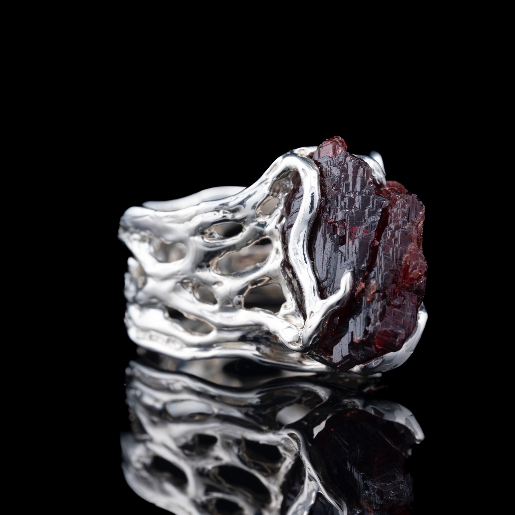 Каблучка з гранатом - зображення 3