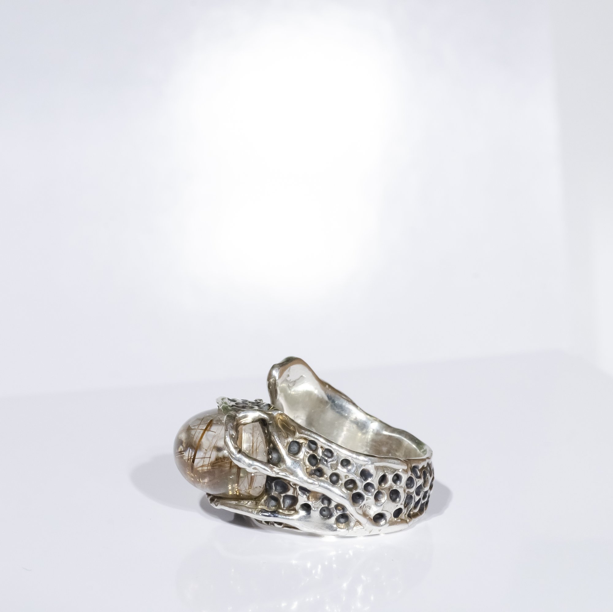 Каблучка з рутилованим кварцом - 4