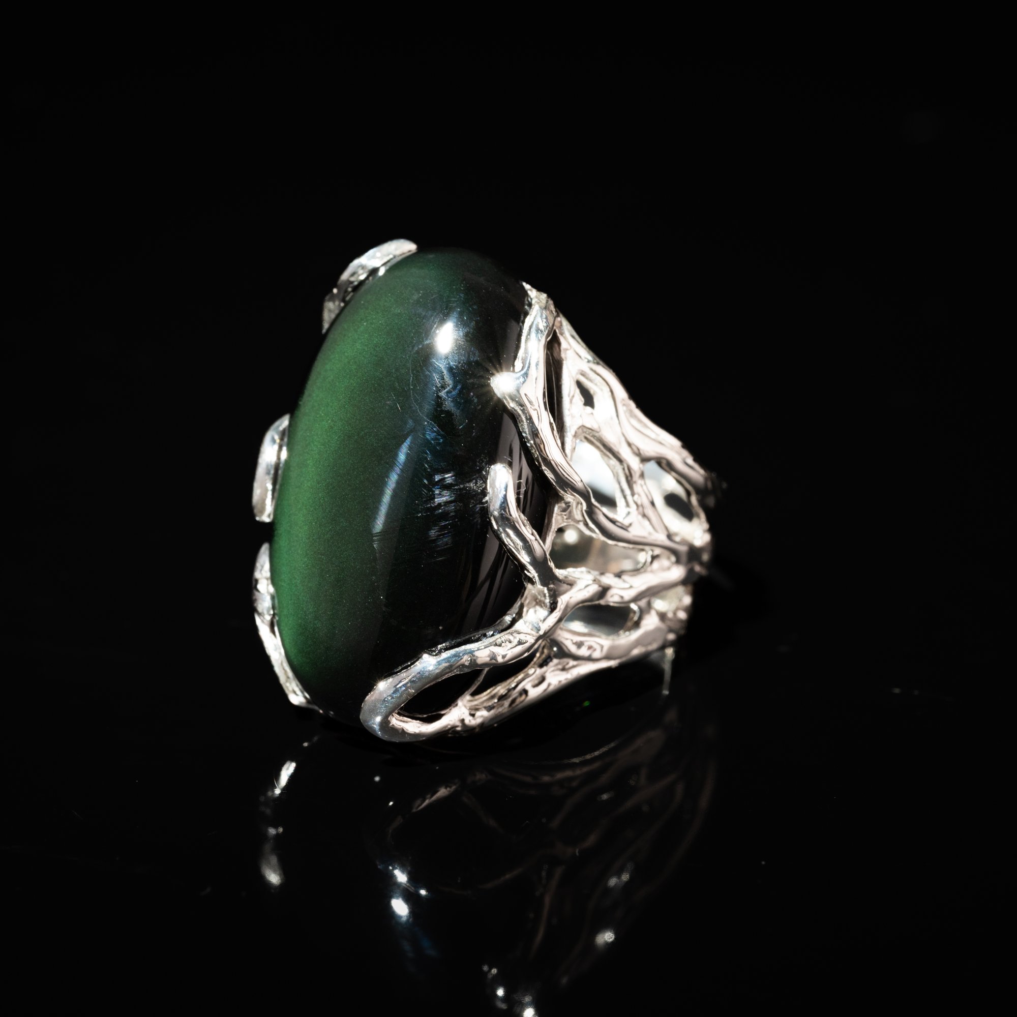 Каблучка з обсидіаном - зображення 2