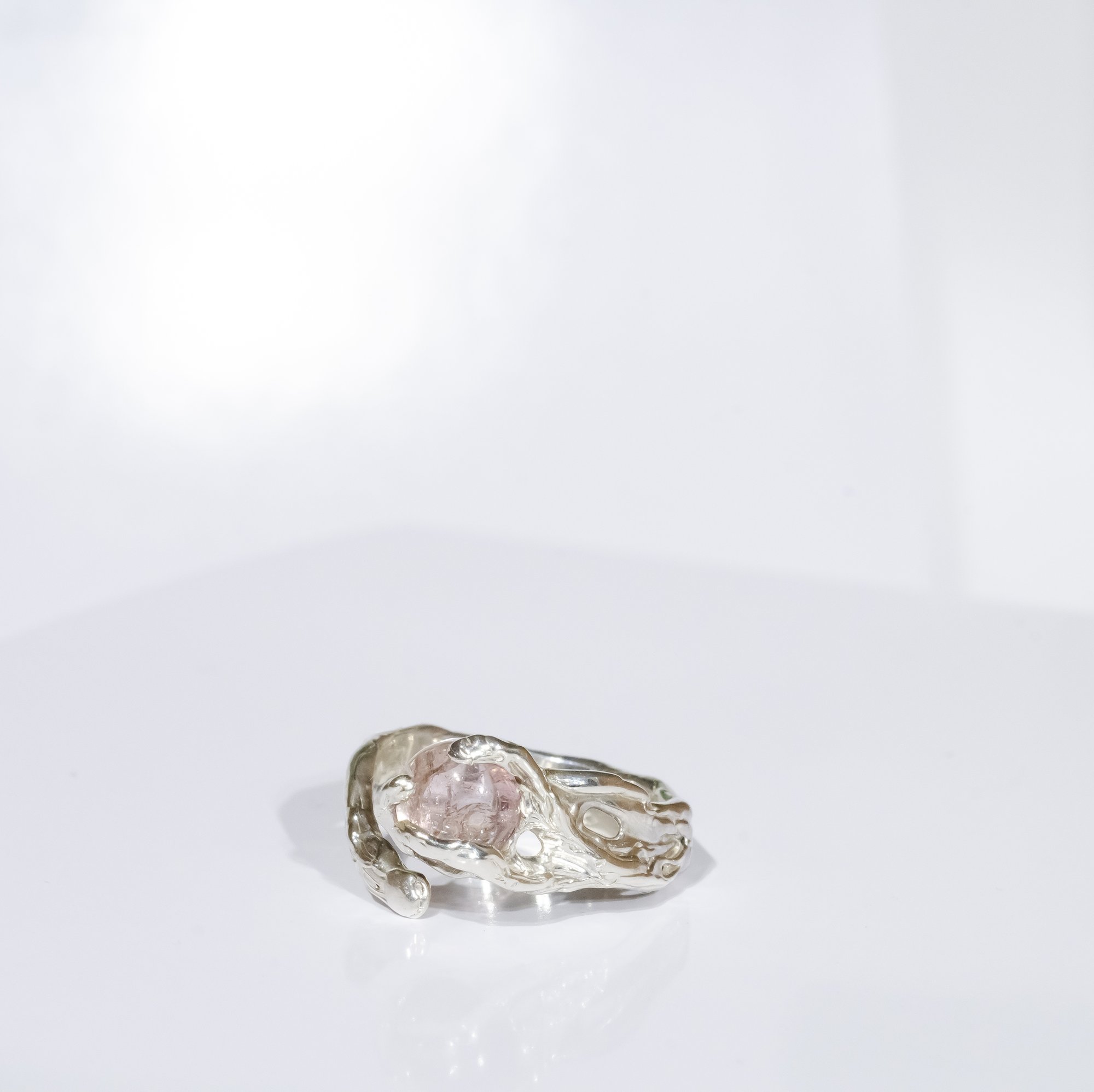 Каблучка з рожевим турмаліном - зображення 2